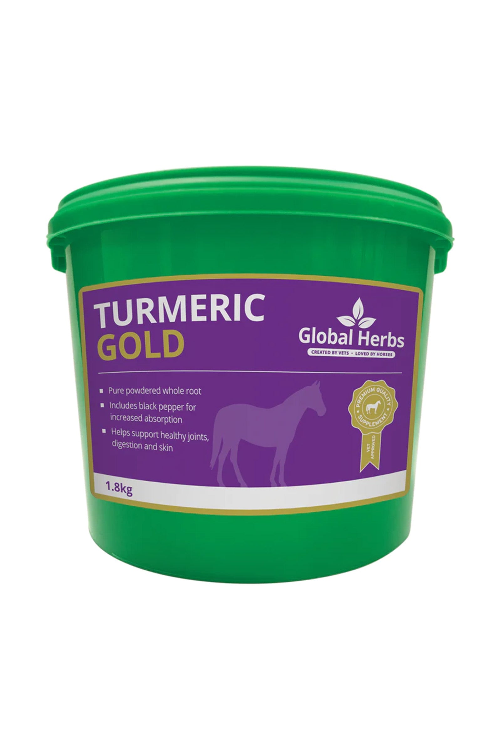 Global Herbs Kurkuma Złota 1,8kg Horse Feed & Nutrition