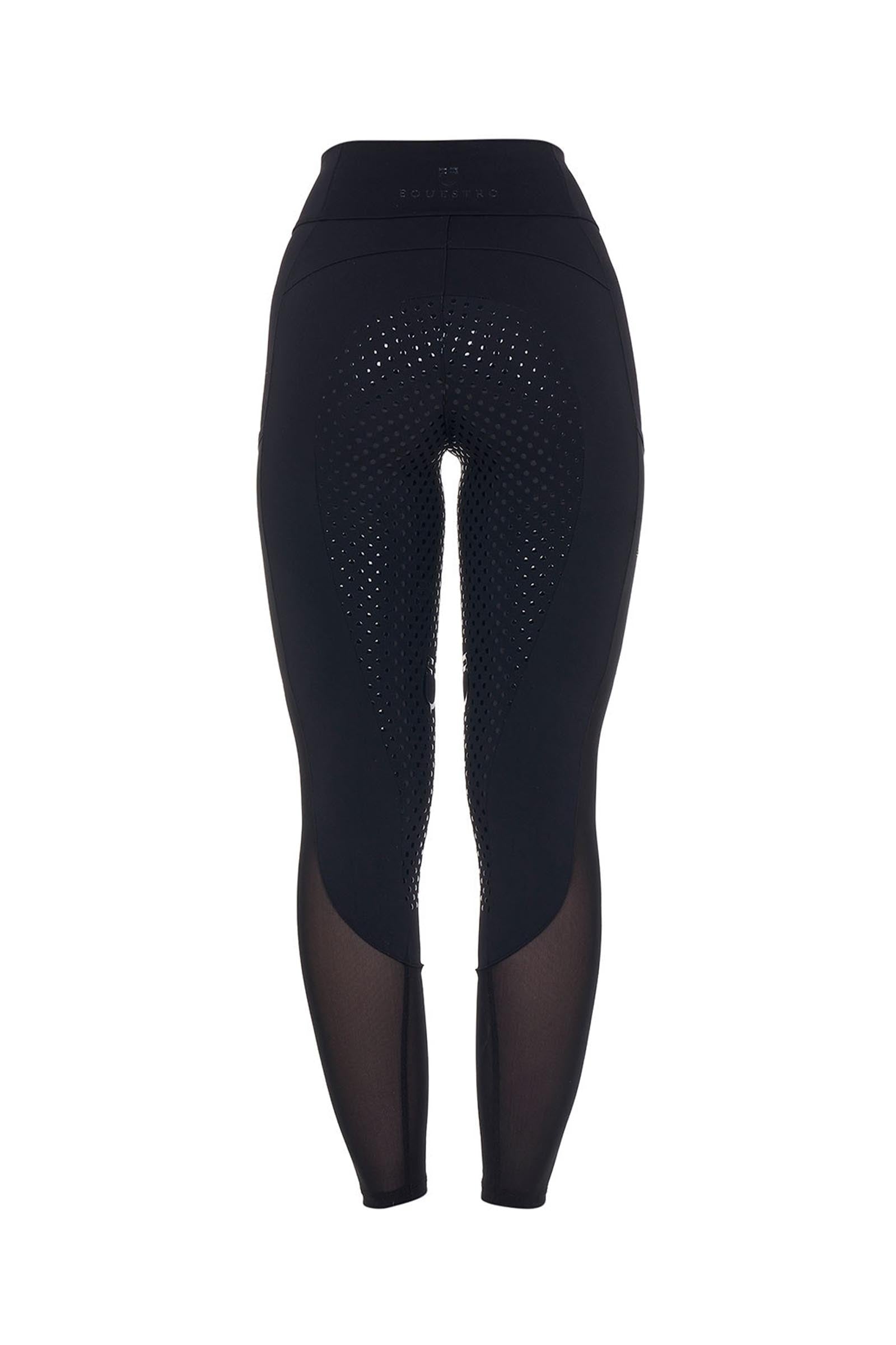 Equestro Women's Full Grip Leggings With Perforated Inserts Womens Breeches