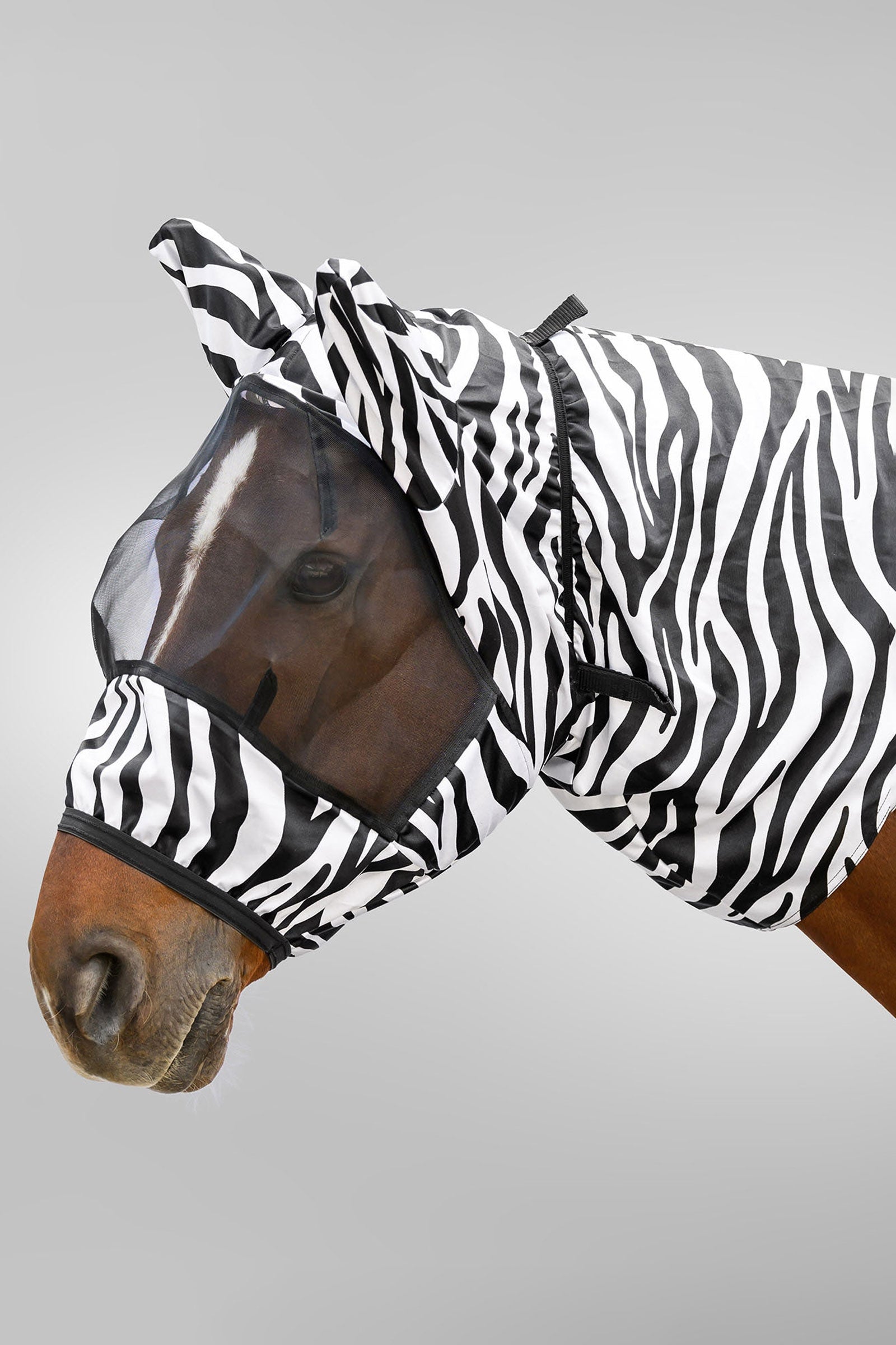 Waldhausen zebra maska przeciwko egzemie z ochroną UV Ochrona koni przed owadami