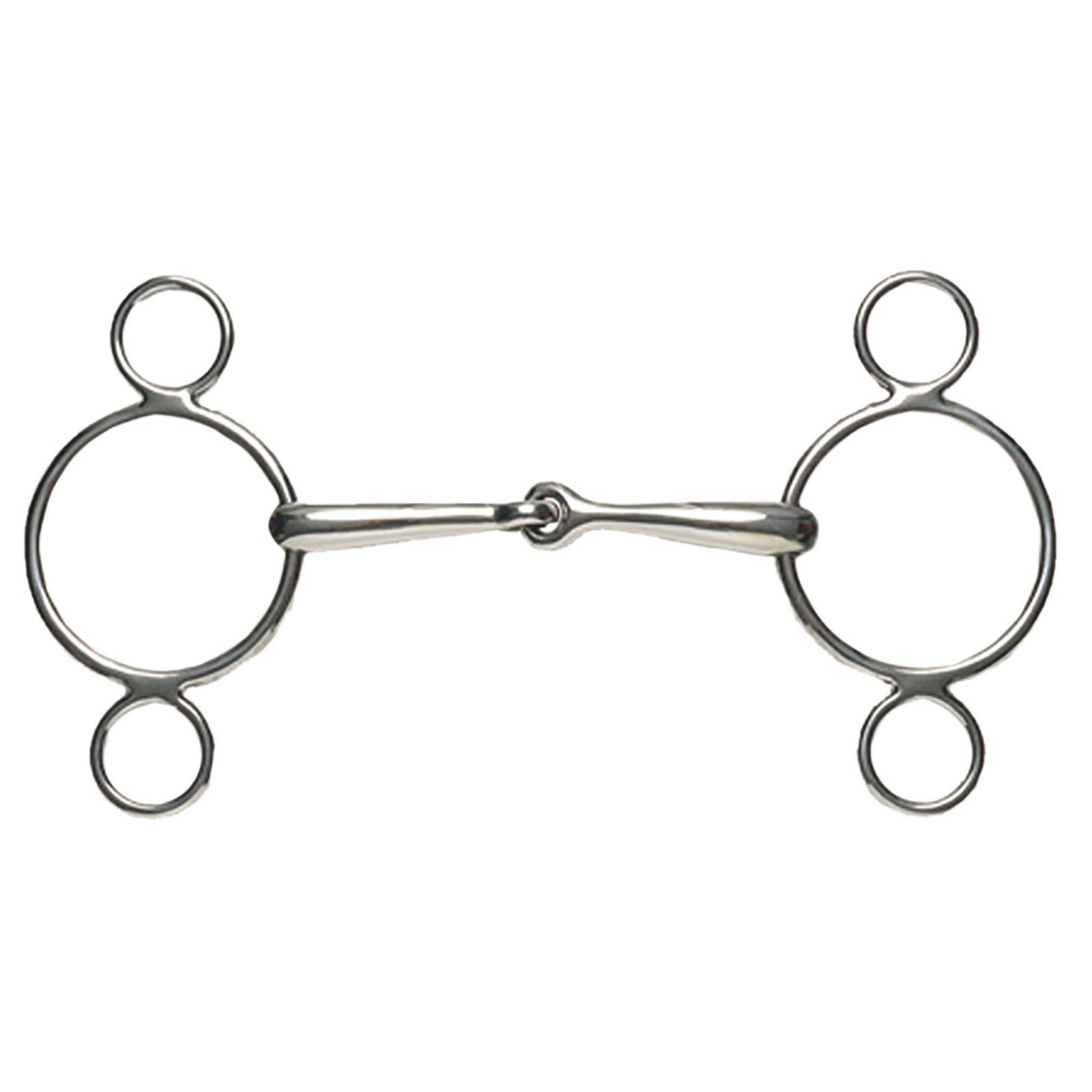 Korsteel Stainless Steel Jointed 2 Ring Dutch Gag Bit Wędzidła