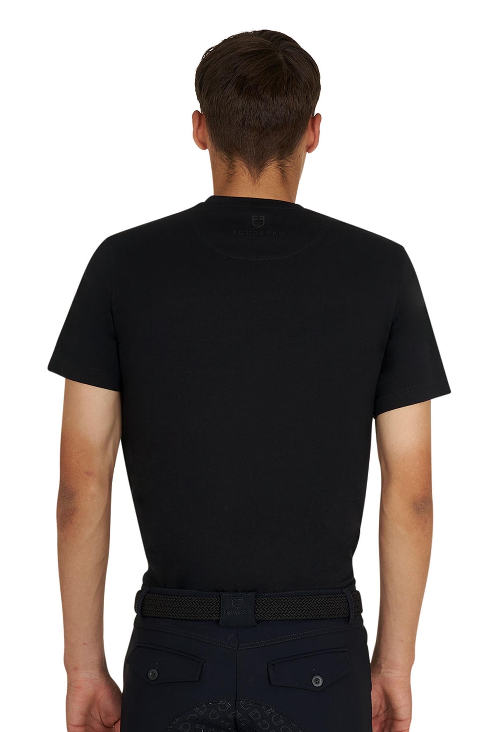 Equestro SS2026 Men's Basic T-Shirt With Glossy Logo Women’s Riding Clothing