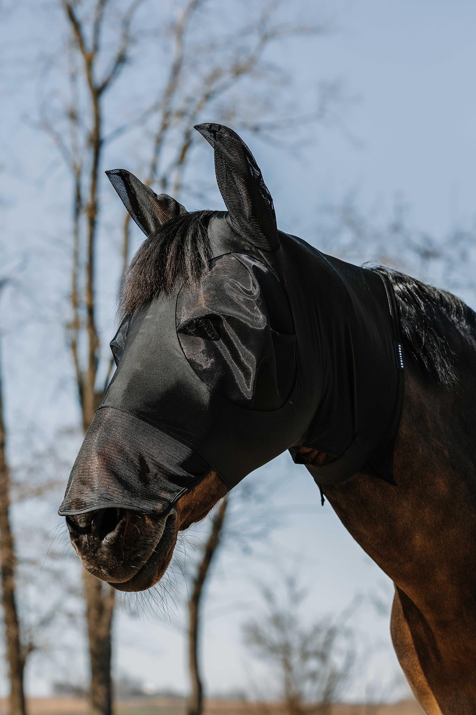 Equi Theme EQUITHÈME Hood Fly Mask/ UV Mask Antifly Protection for Horses