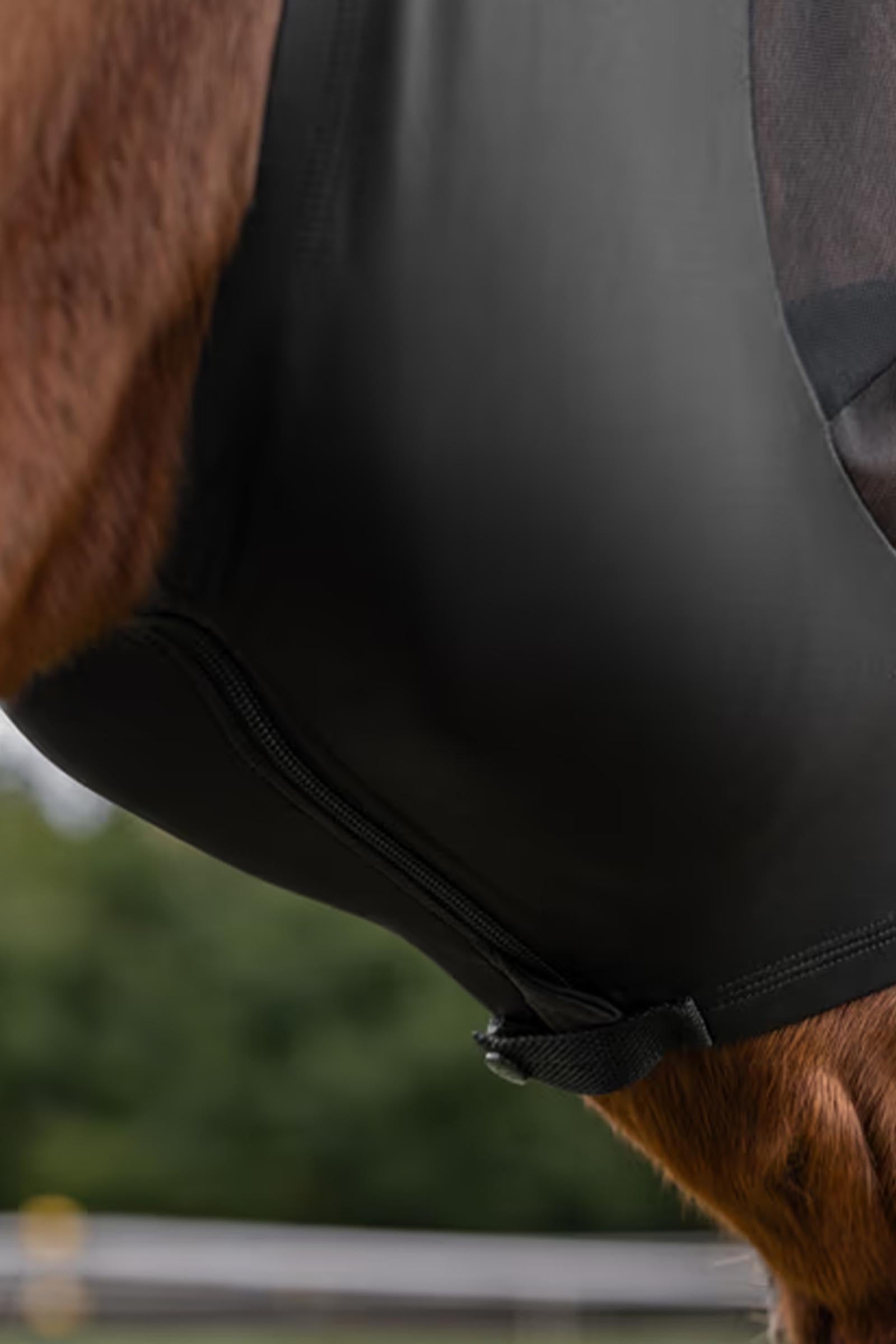 Covalliero Finostrech Fly Mask With Zipper Antifly Protection for Horses