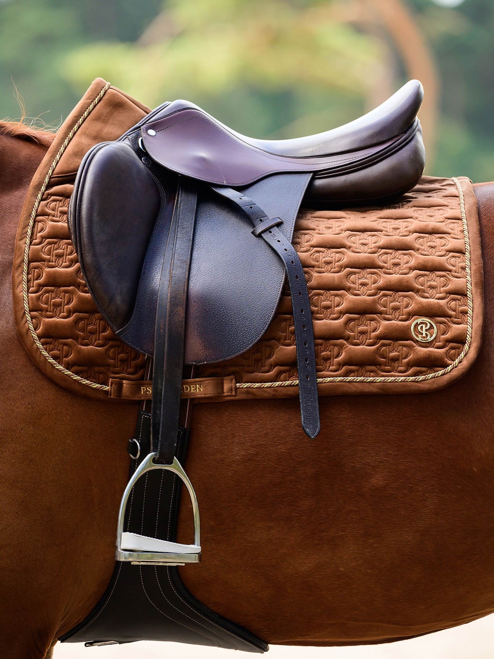 PS of Sweden Saddle Pad Velvet Monogram Jump Saddle Pads