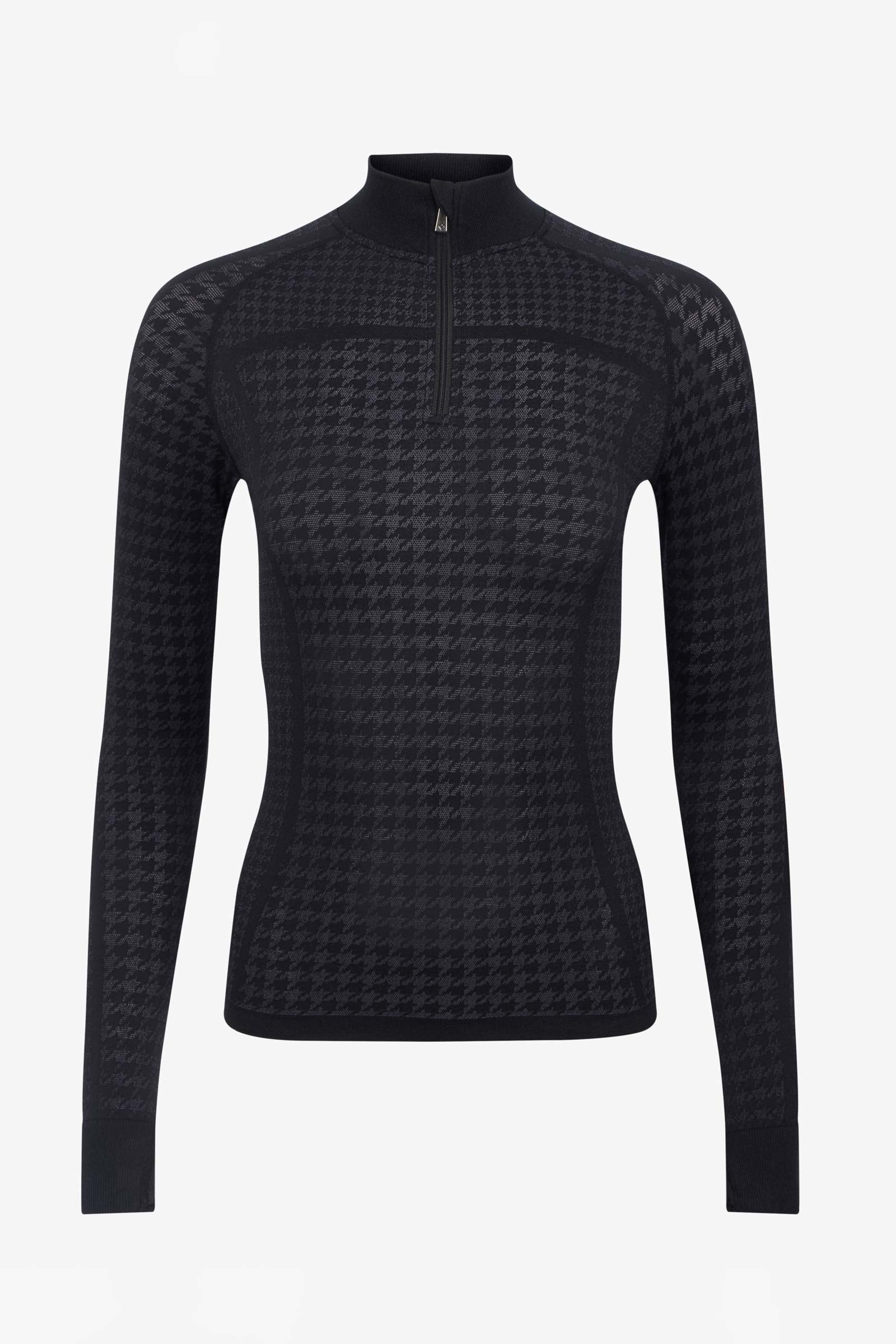 LeMieux Aspen Houndstooth Top with Quarter Zip Odzież jeździecka damska