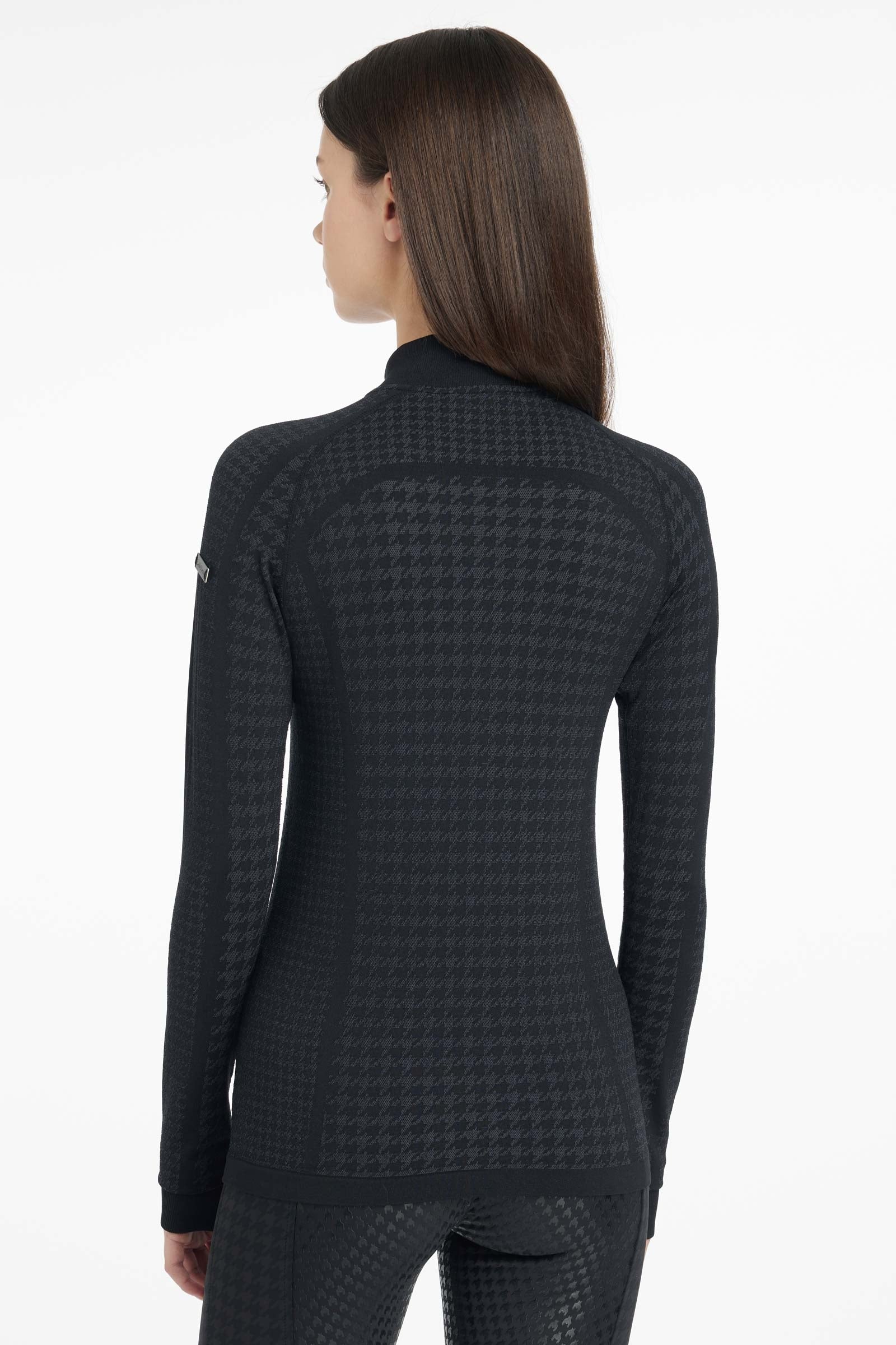 LeMieux Aspen Houndstooth Top with Quarter Zip Women’s Riding Clothing