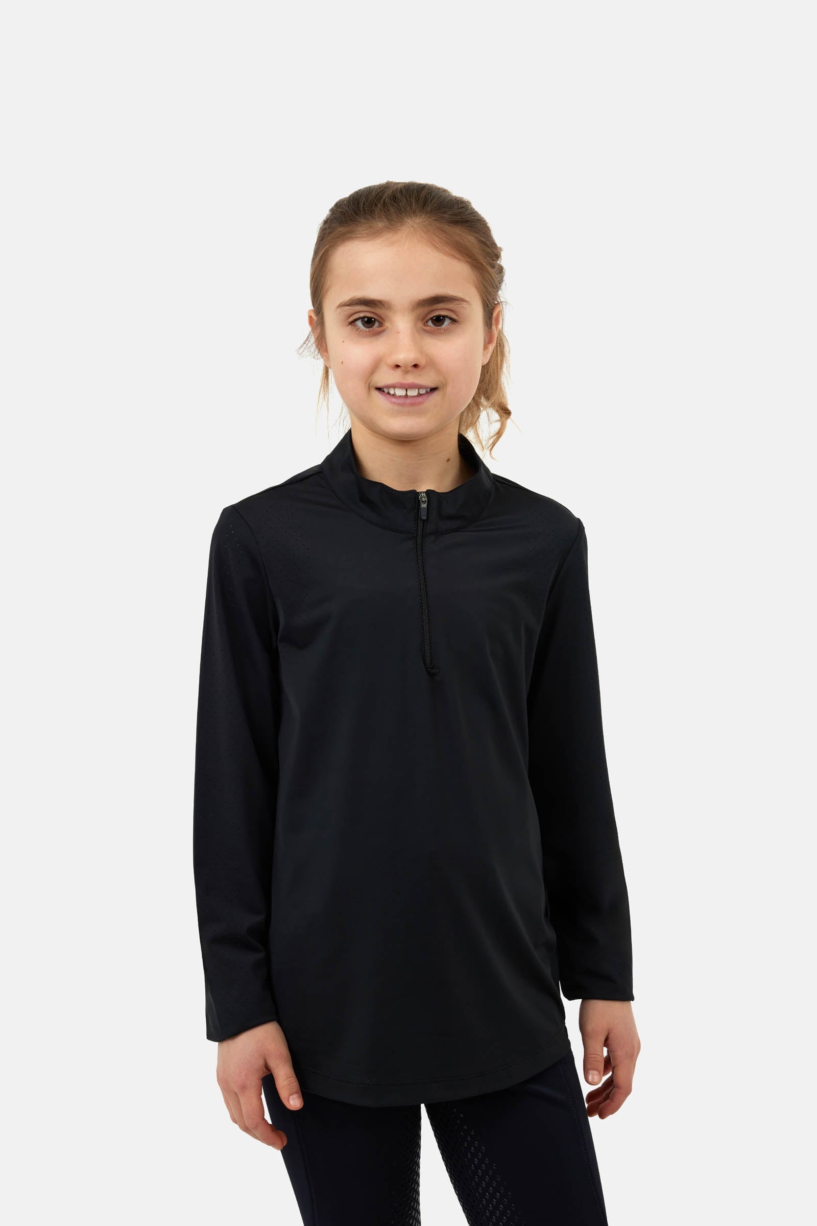 Horze Young Rider Emmie Cooling Training Shirt with Long Sleeves Odzież jeździecka dziecięca