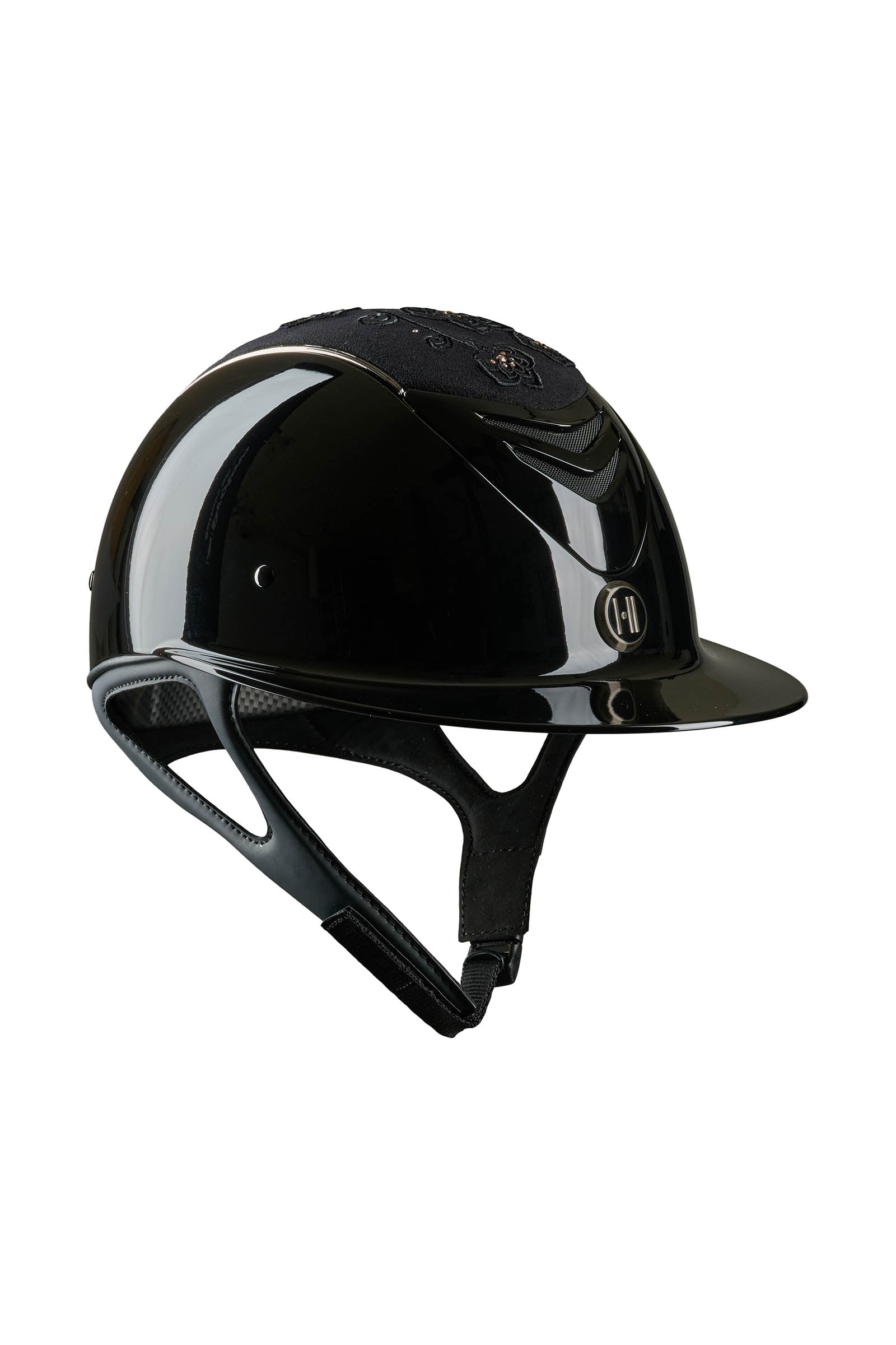 OneK Advanced Glossy Embroidered Chrome Kaski i kamizelki jeździeckie