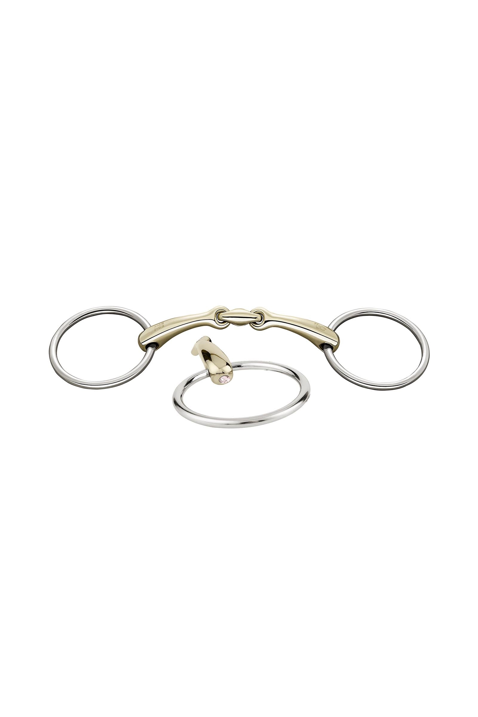 Sprenger Dynamic RS Loose Ring Snaffle Bit, Double Jt. 16mm, Sensogan, W. Crystal Horse Bits