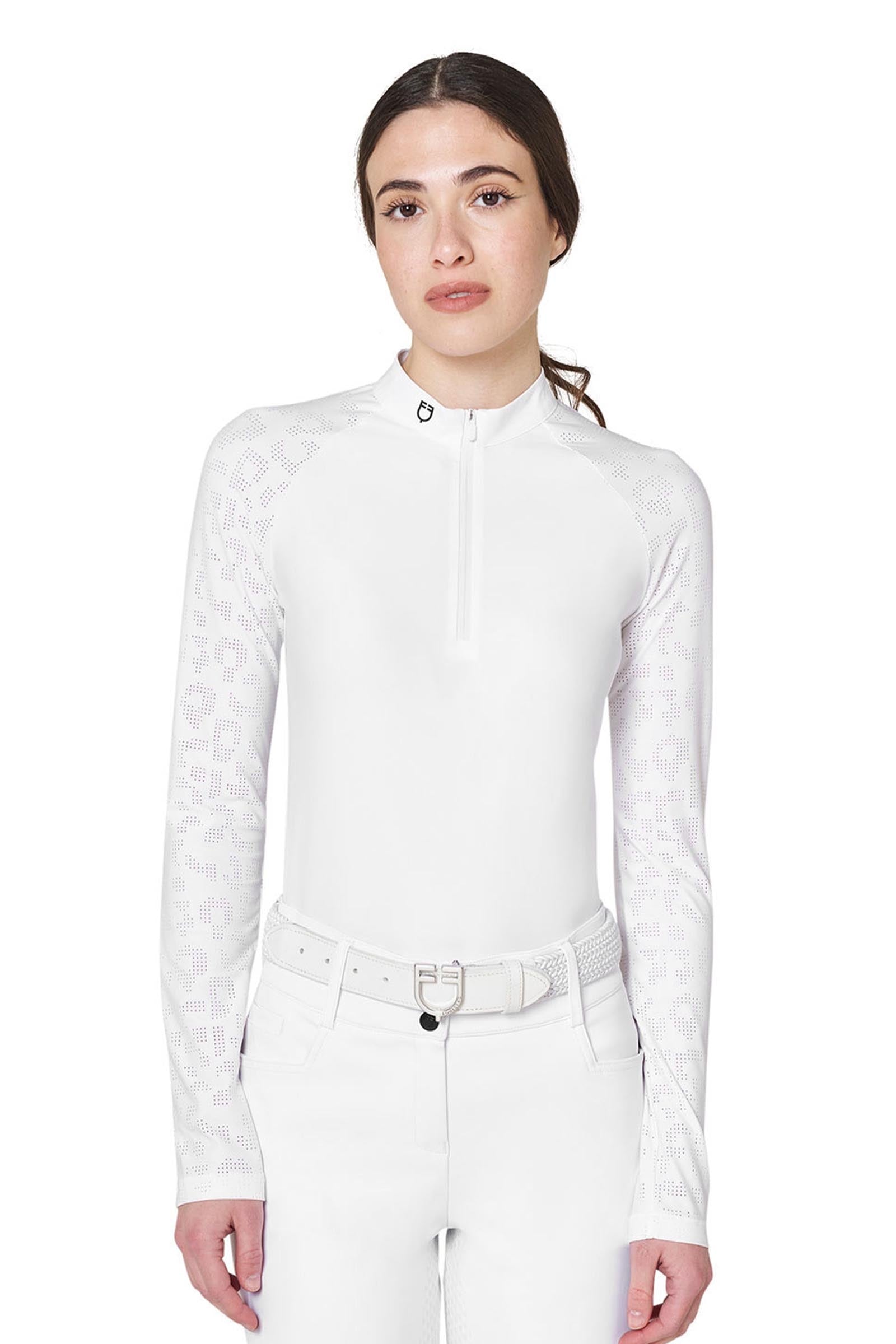 Equestro Women's Slim Fit Competition Polo Shirt With Mesh Inserts Women’s Riding Clothing