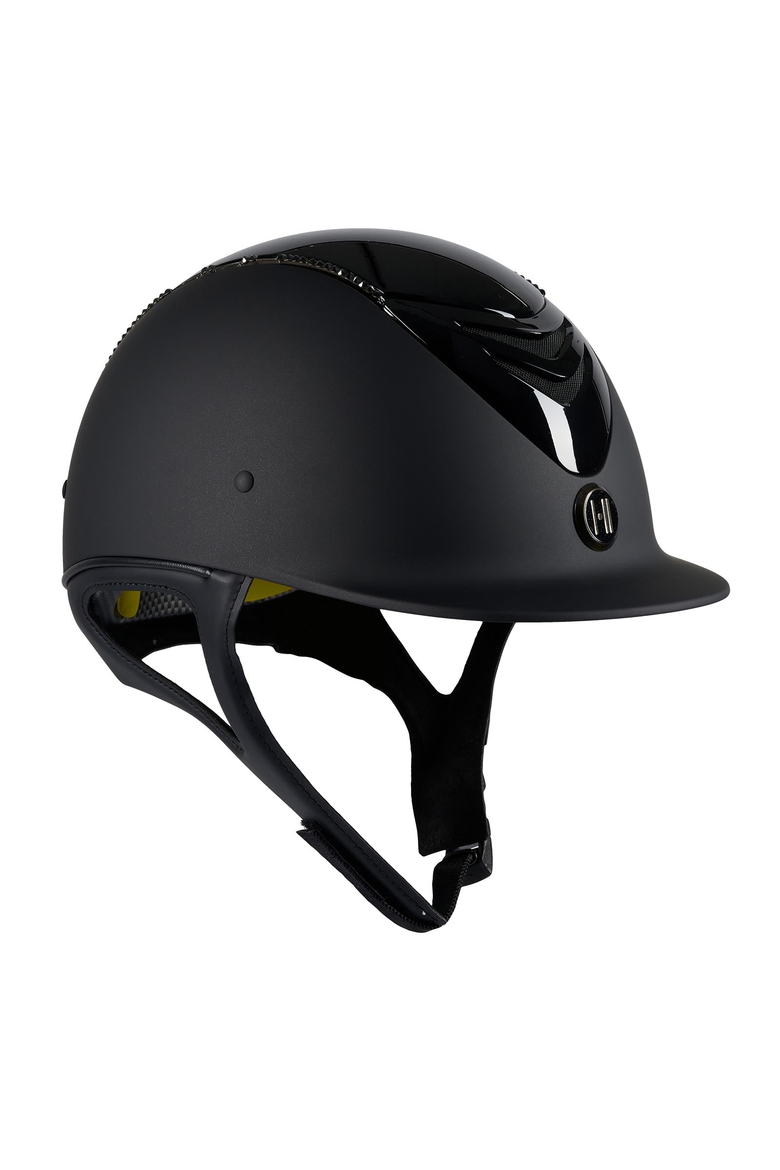 OneK MIPS Defender Glossy Top Swarovski Matt Riding Helmet Kaski i kamizelki jeździeckie