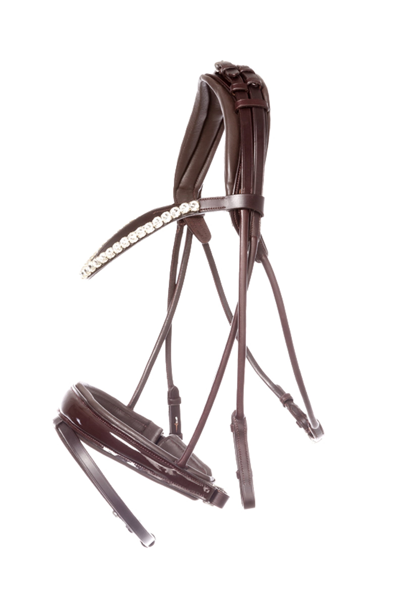 Kavalkade Florina Patent Leather Bridle With Crank Noseband Ogłowia i wodze