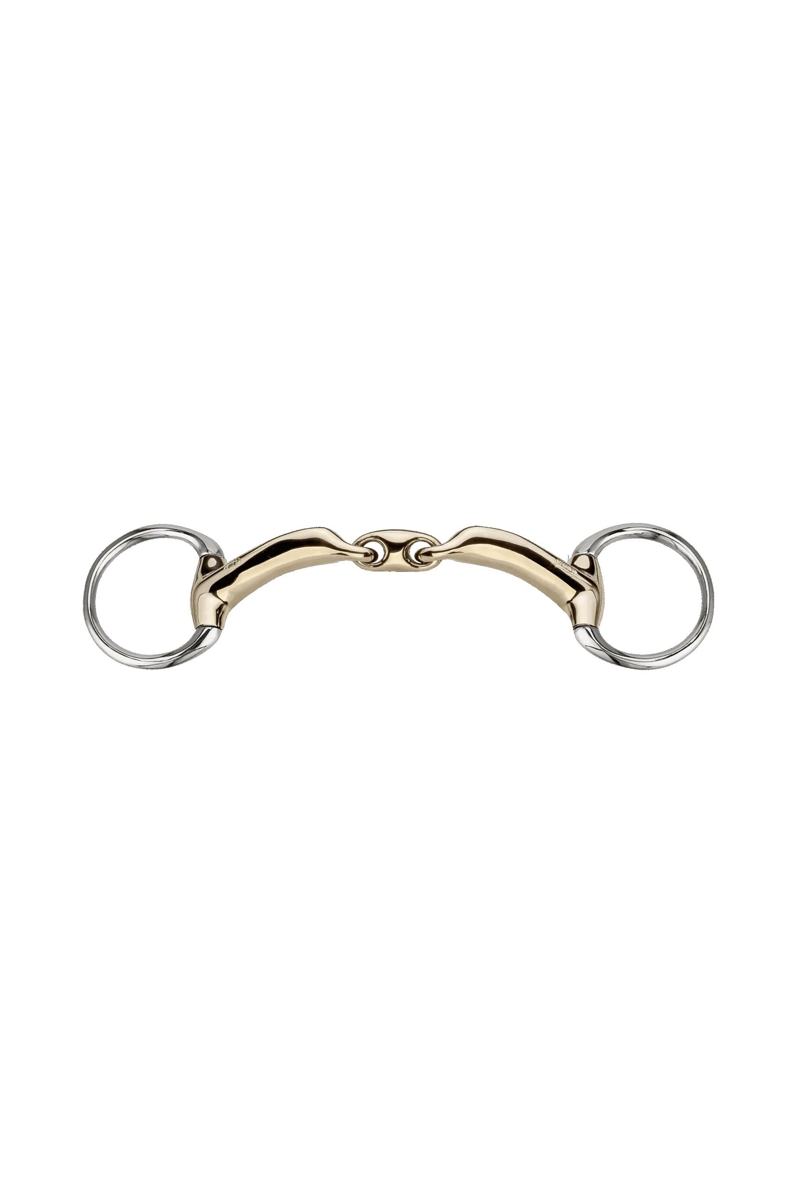 Sprenger Novocontact Eggbutt Bradoon D-Rings, Double Jt. 14mm, Sensogan Horse Bits
