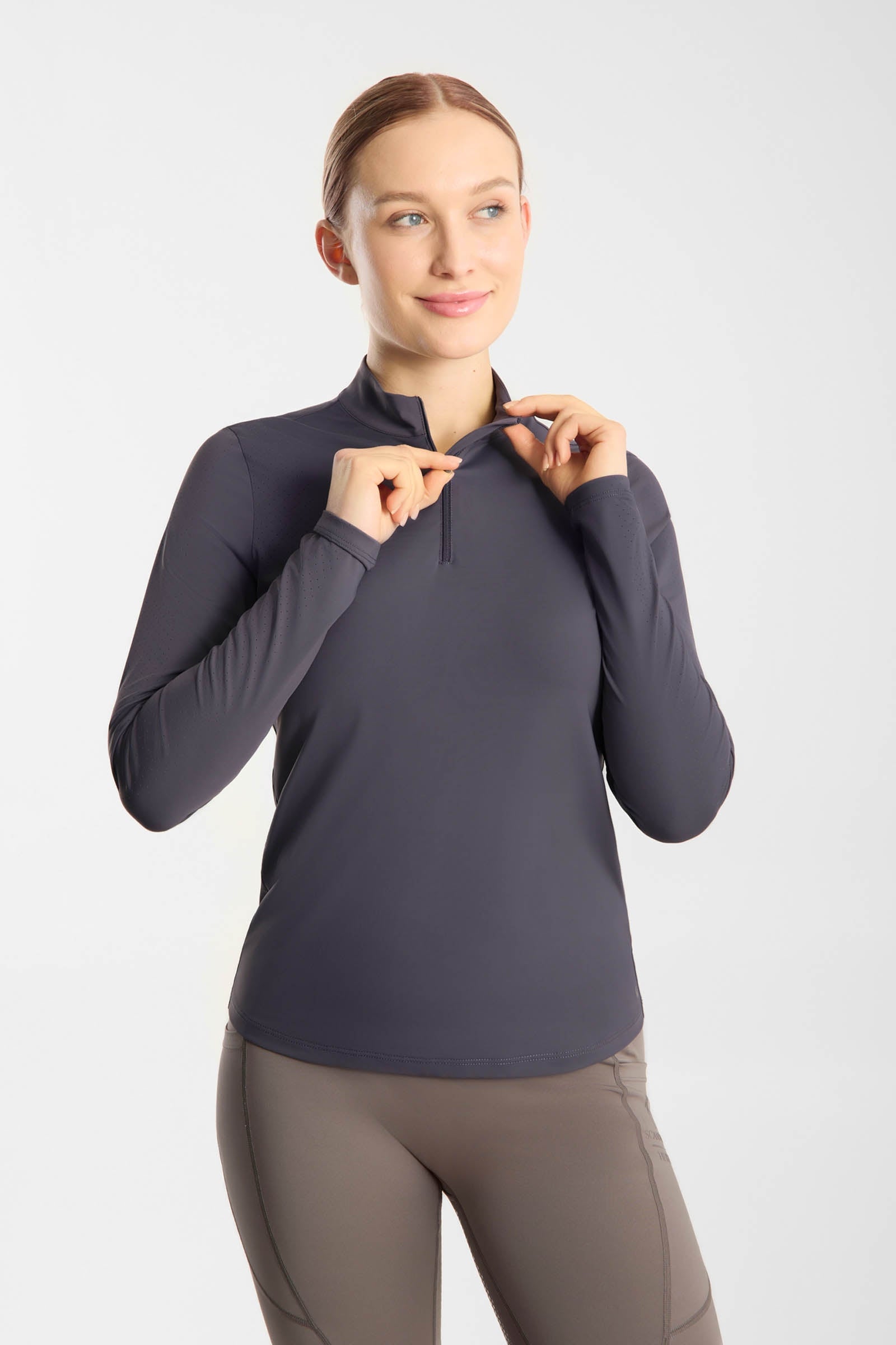 Horze Emmie damska chłodząca koszulka techniczna z długim rękawem Odzież jeździecka damska