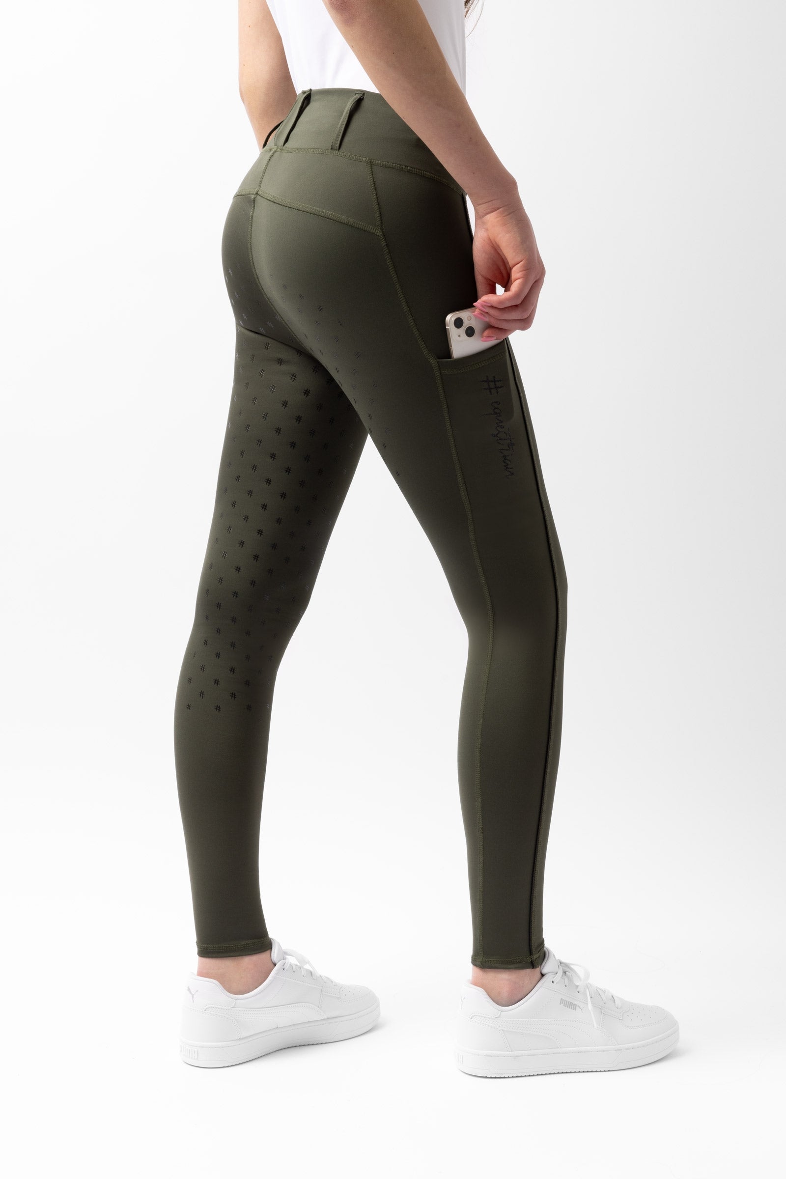 Horze Legginsy damskie Young Rider AYA z wysokim stanem Young Rider Apparel