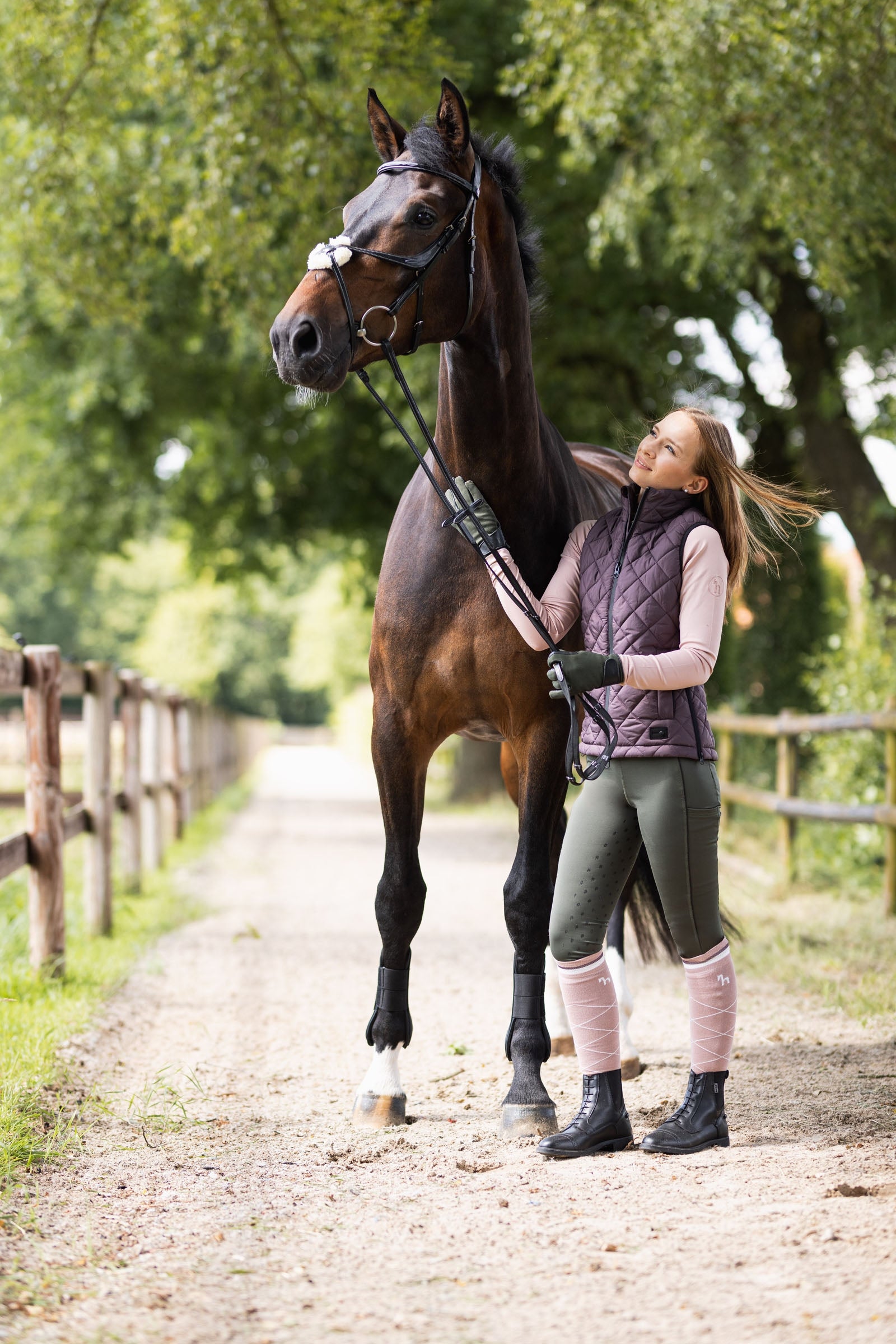 Horze Young Rider Aya Women's High Waist Tights Kids Apparel