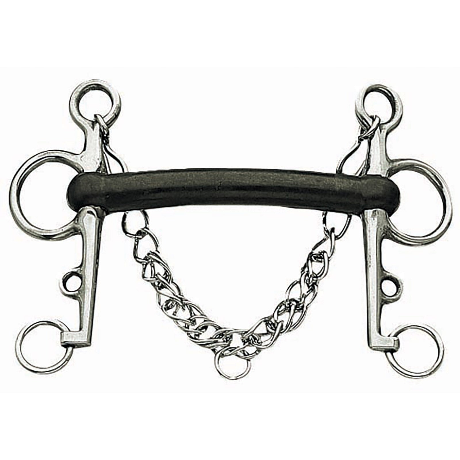 Korsteel Hard Rubber Mullen Mouth Pelham Bit Wędzidła