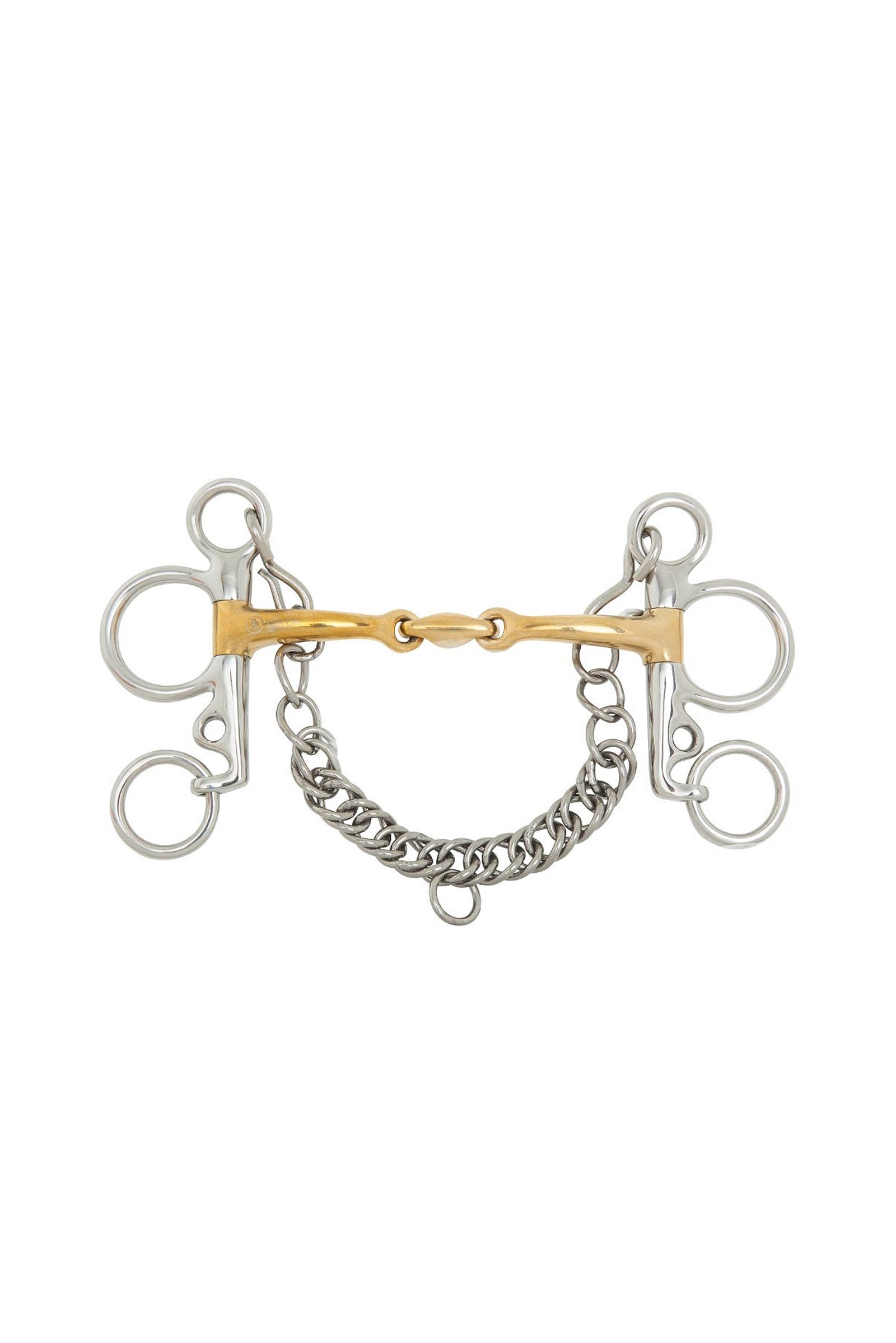 BR Soft Contact baby pelham, podwójnie łamany, 14 mm, czanki 102 mm Wędzidła