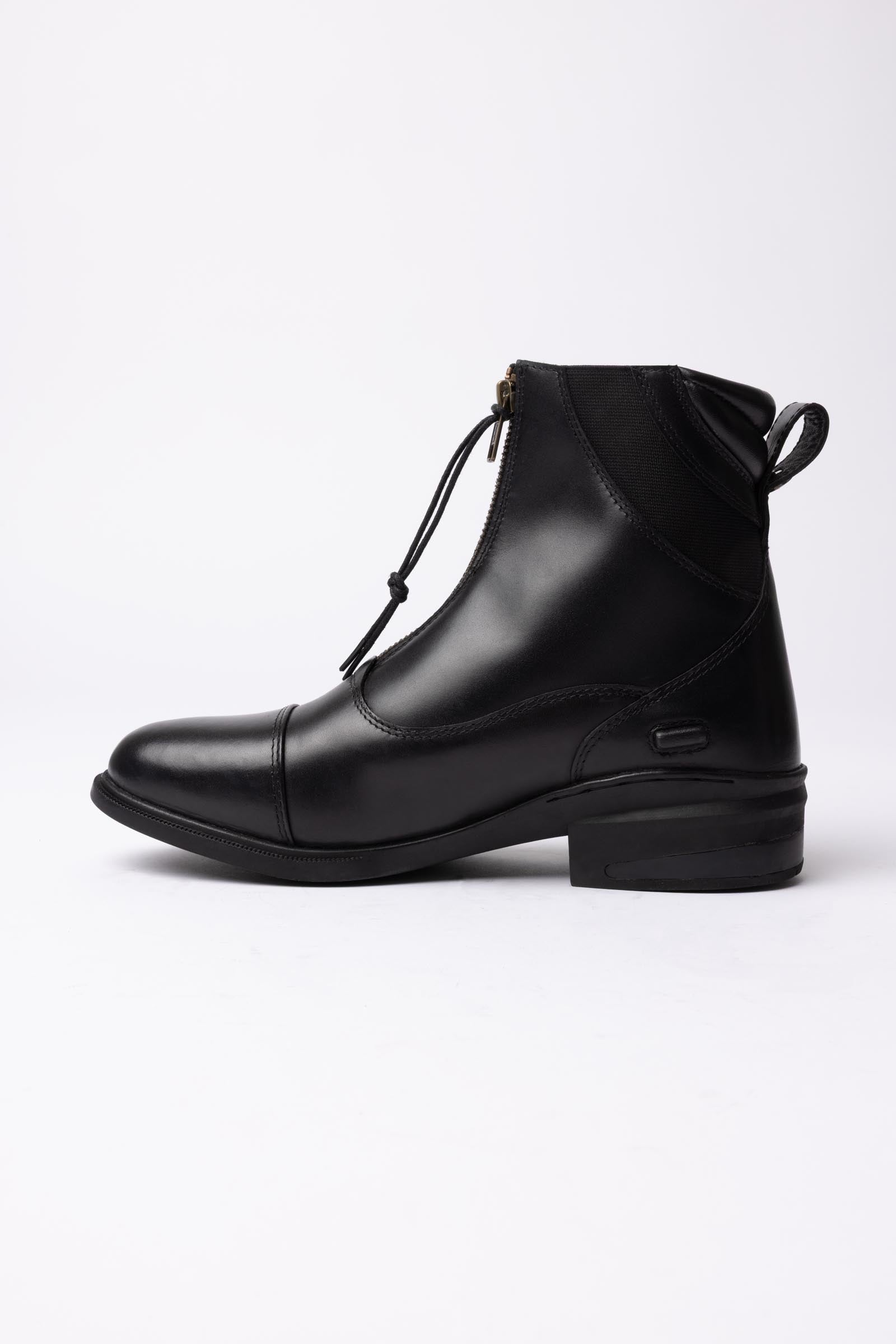 Horze Oldenburg Leather Jodhpur Boots With Front Zip Riding Boots & Riding Shoes