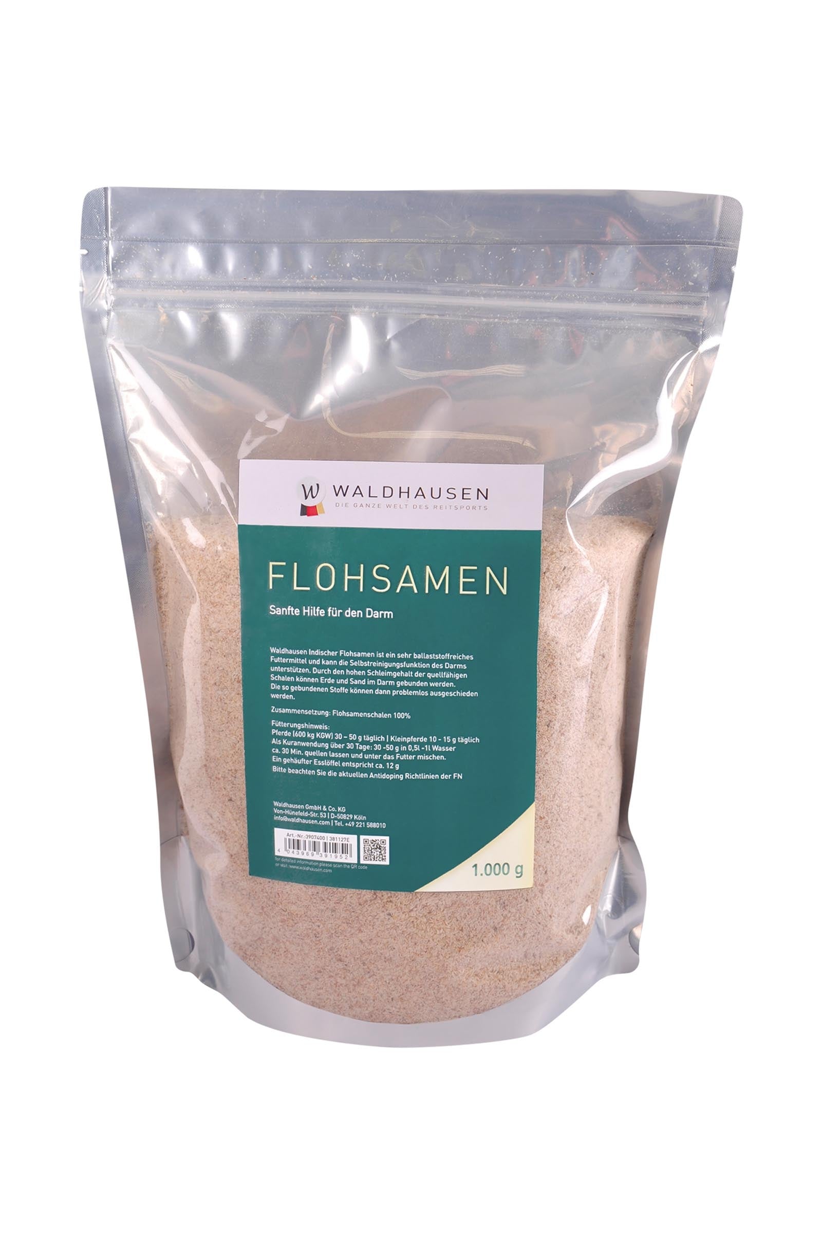 Waldhausen Psyllium Seeds - Gentle Aid for the Digestive System, 1kg Horse Feed & Nutrition