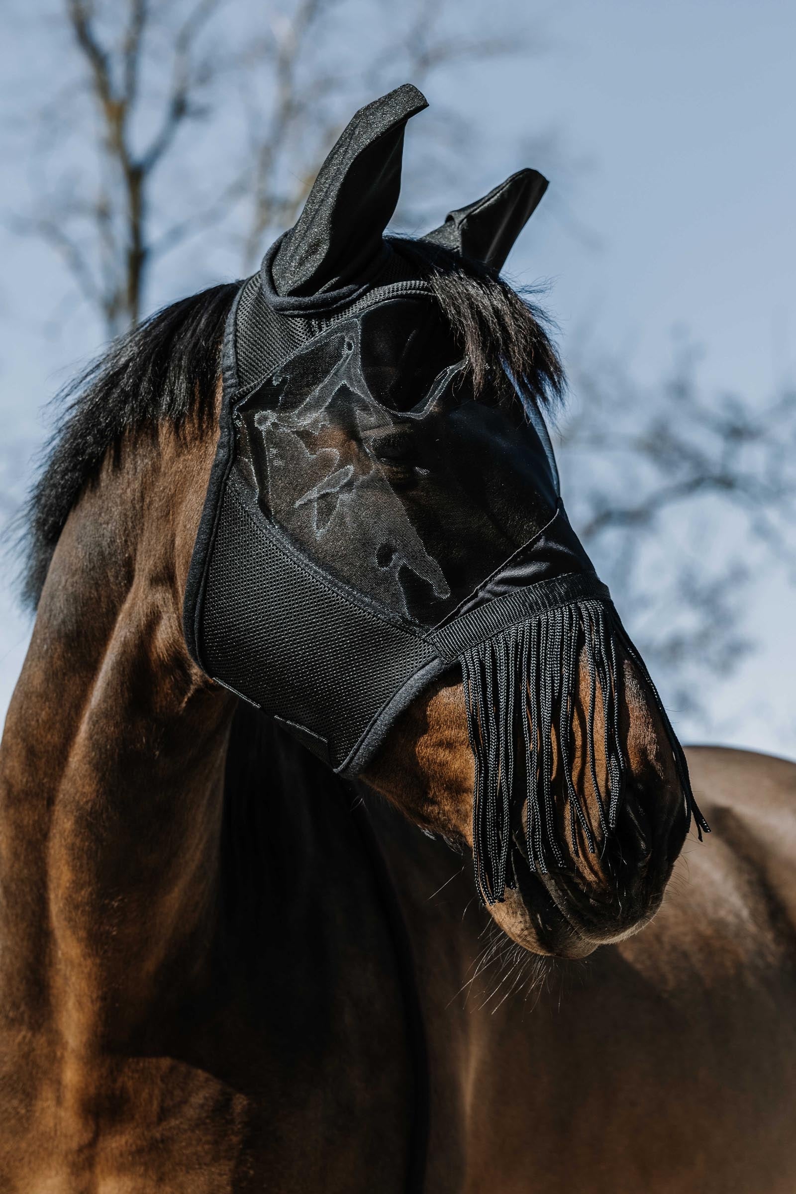 Equi Theme EQUITHÈME Franges Fly Mask/ UV Mask Antifly Protection for Horses