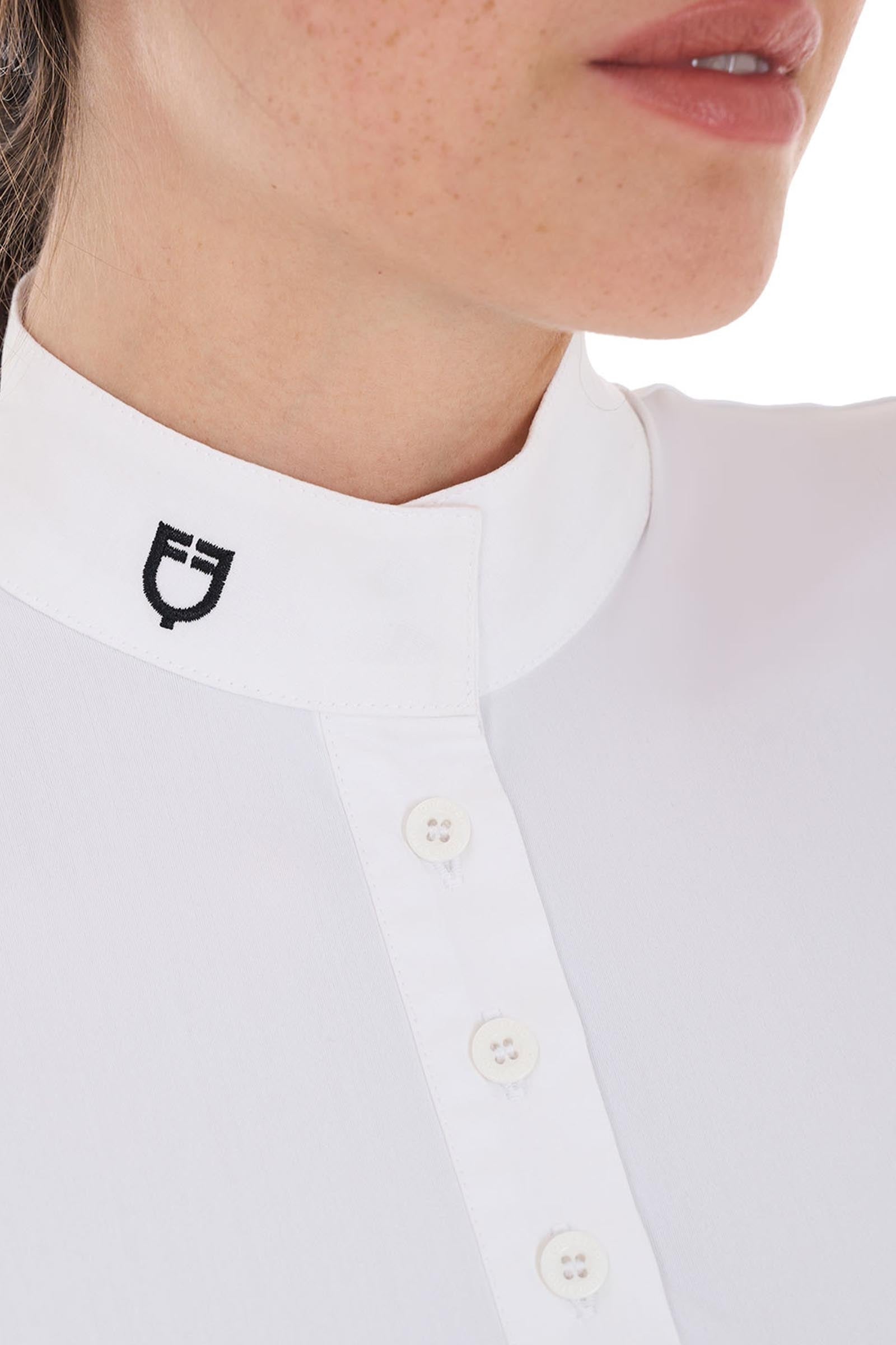 Equestro Women's Competition Polo Shirt, Slim Fit Women’s Riding Clothing