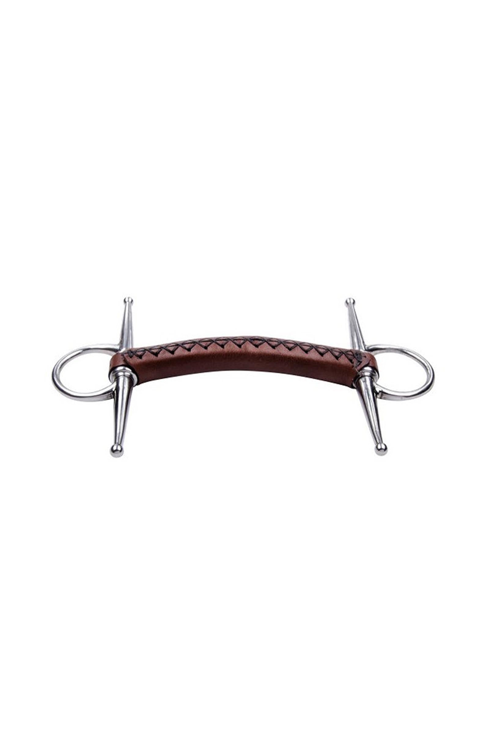 Trust Equestrian Wędzidło proste obszyte skórą Leather Full Cheek z wąsami Wędzidła