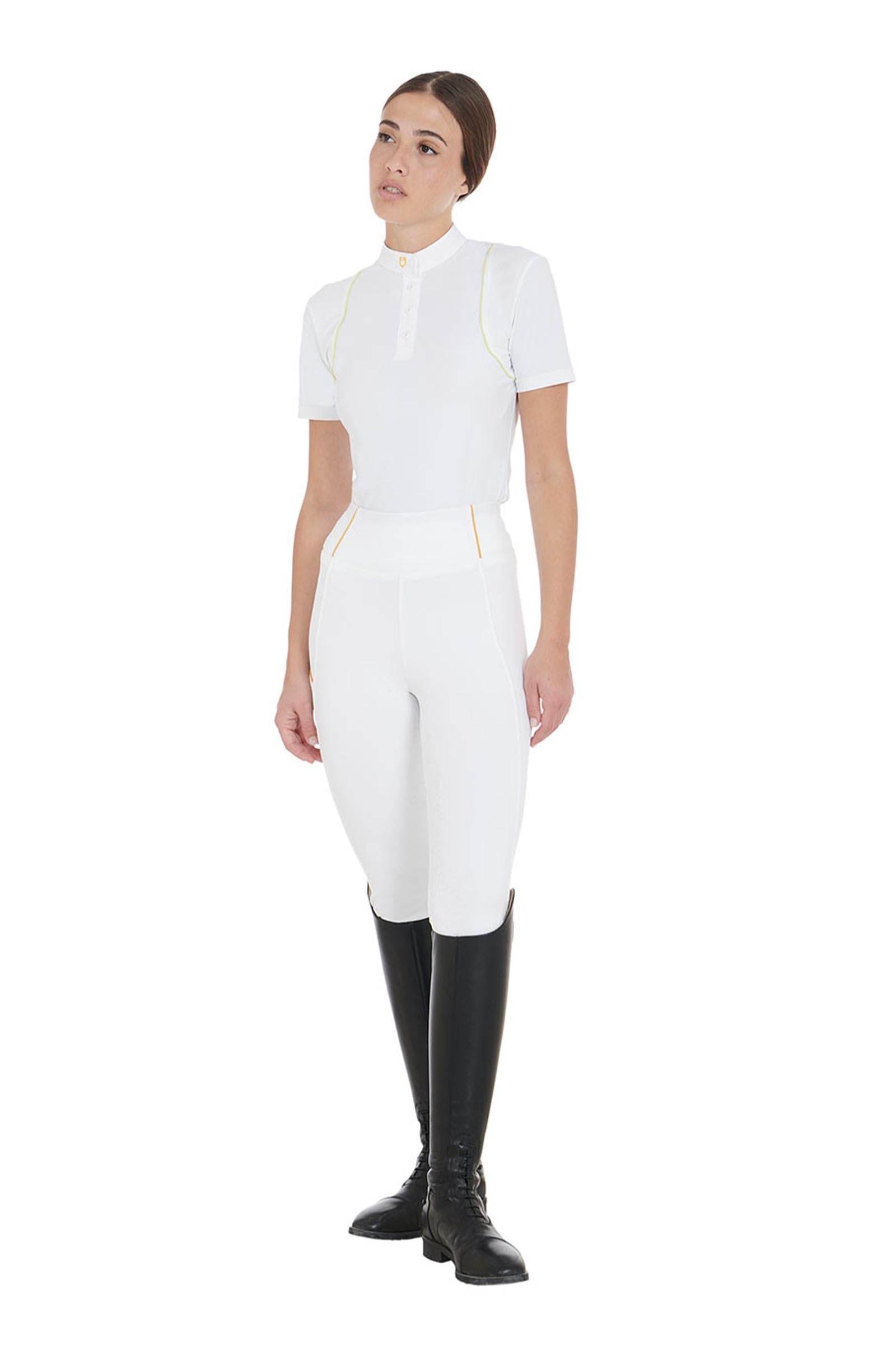 Equestro Women's Slim Fit Light Full Grip High-Waisted Leggings Womens Breeches
