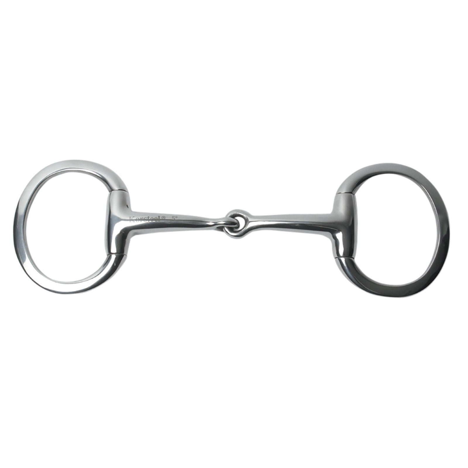 Korsteel Stainless Steel Featherweight Thin Mouth Jointed Flat Ring Eggbutt Snaffle Bit Wędzidła