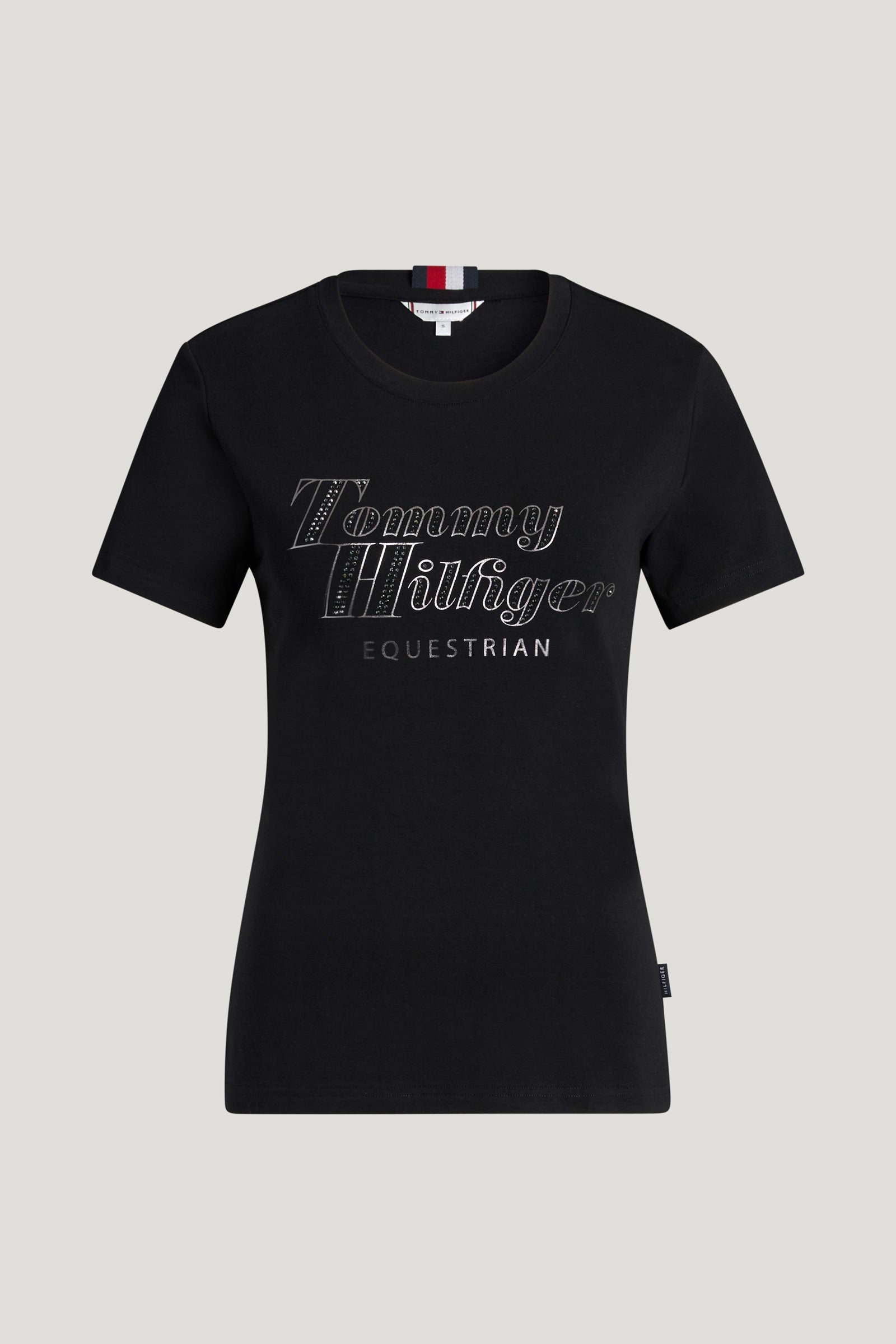 Tommy Hilfiger Equestrian Malibu damski T-shirt z kryształkami Odzież jeździecka damska