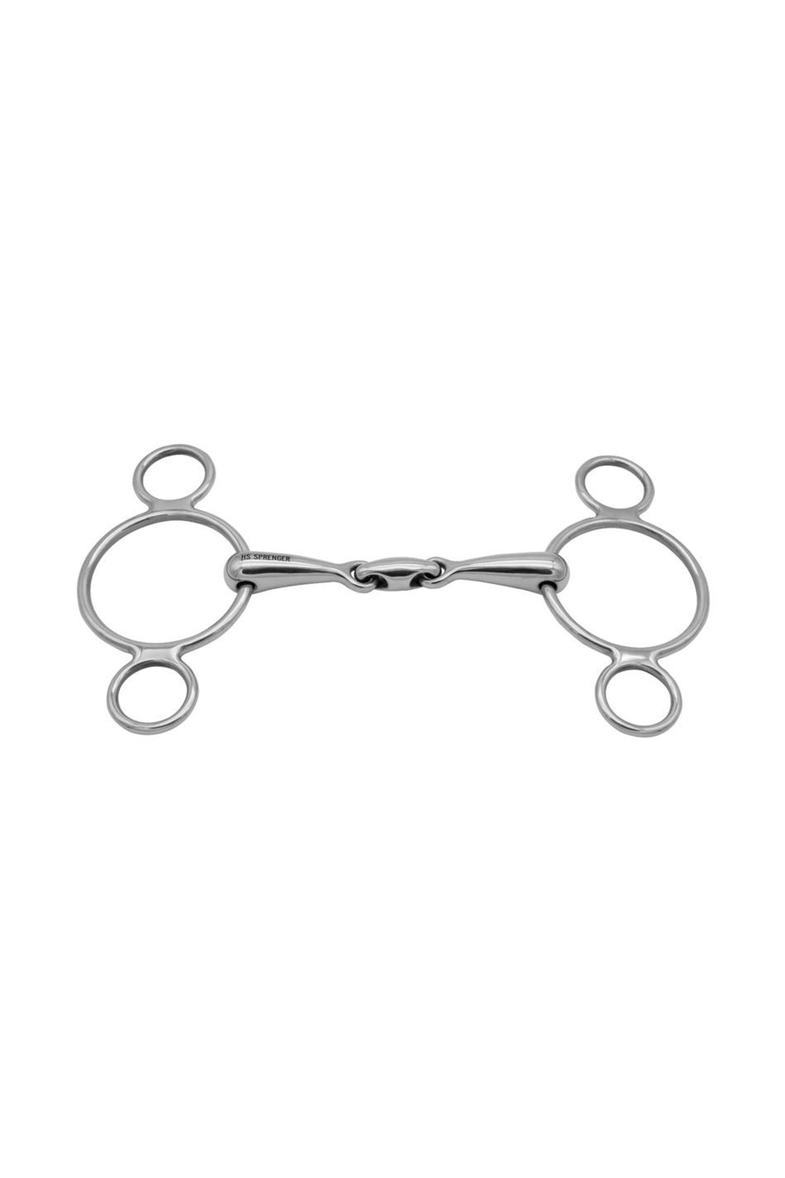 Sprenger Wędzidło 3 pierścieniowe Vienna, podwójnie łamane, 16 mm, stal nierdzewna Wędzidła