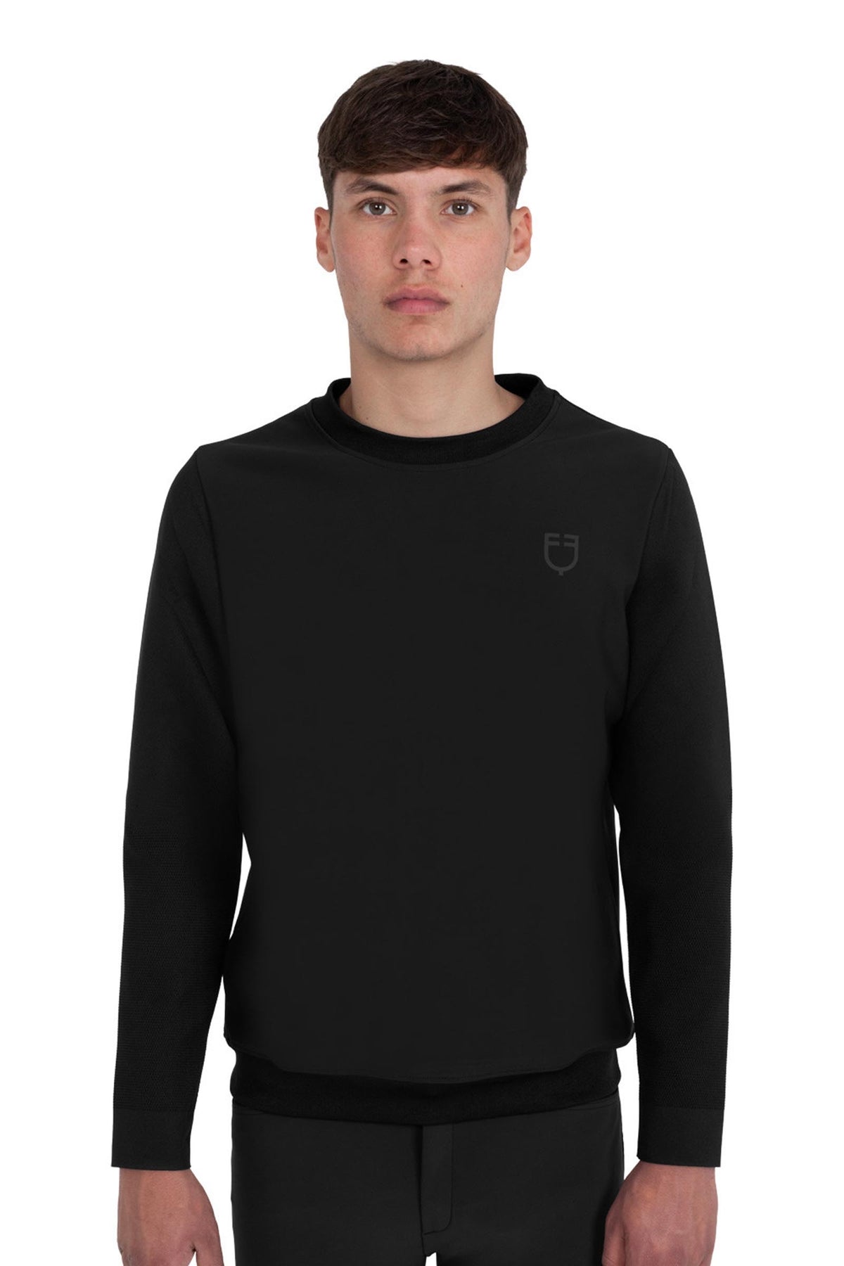 Equestro Men's Technical Crewneck Sweatshirt Mens Riding Clothing