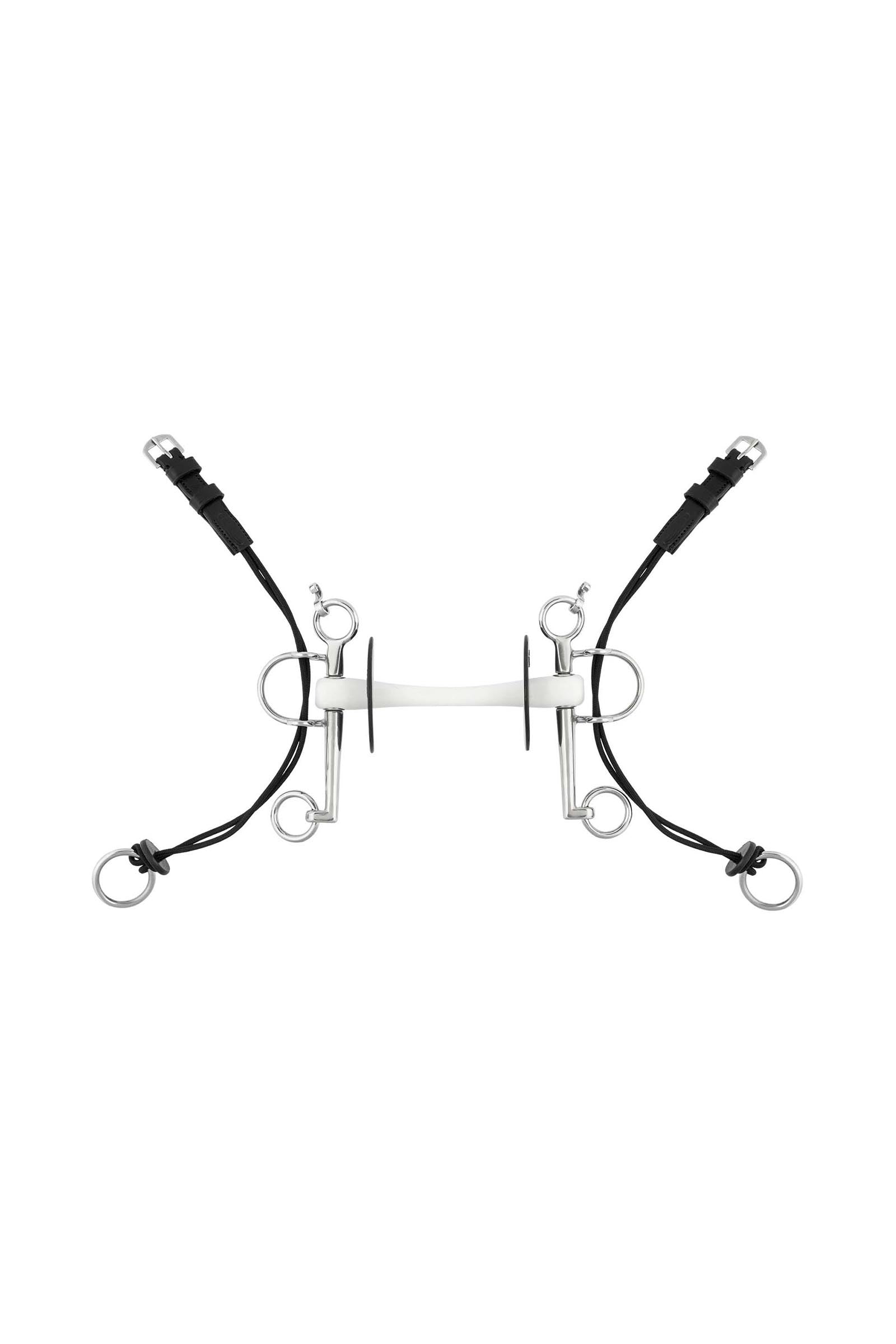 Sprenger Nathe Gag Pelham Bit W. Long Shank, Mullen Mouth 20mm, Thermoplastic Horse Bits