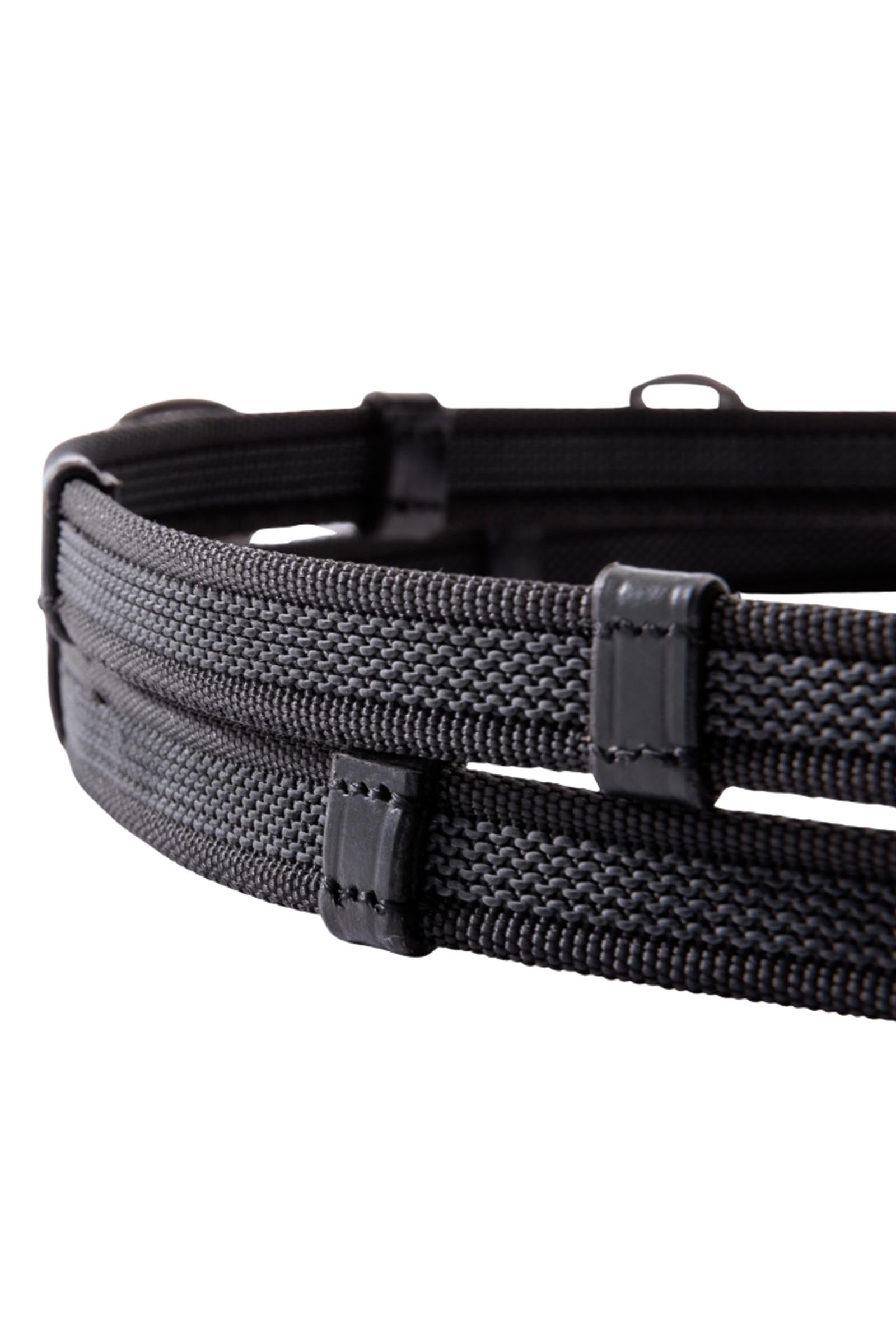 Kavalkade Rubberised Reins Icelandic With Carabiner and 5 Stops, 16 mm Bridles & Reins