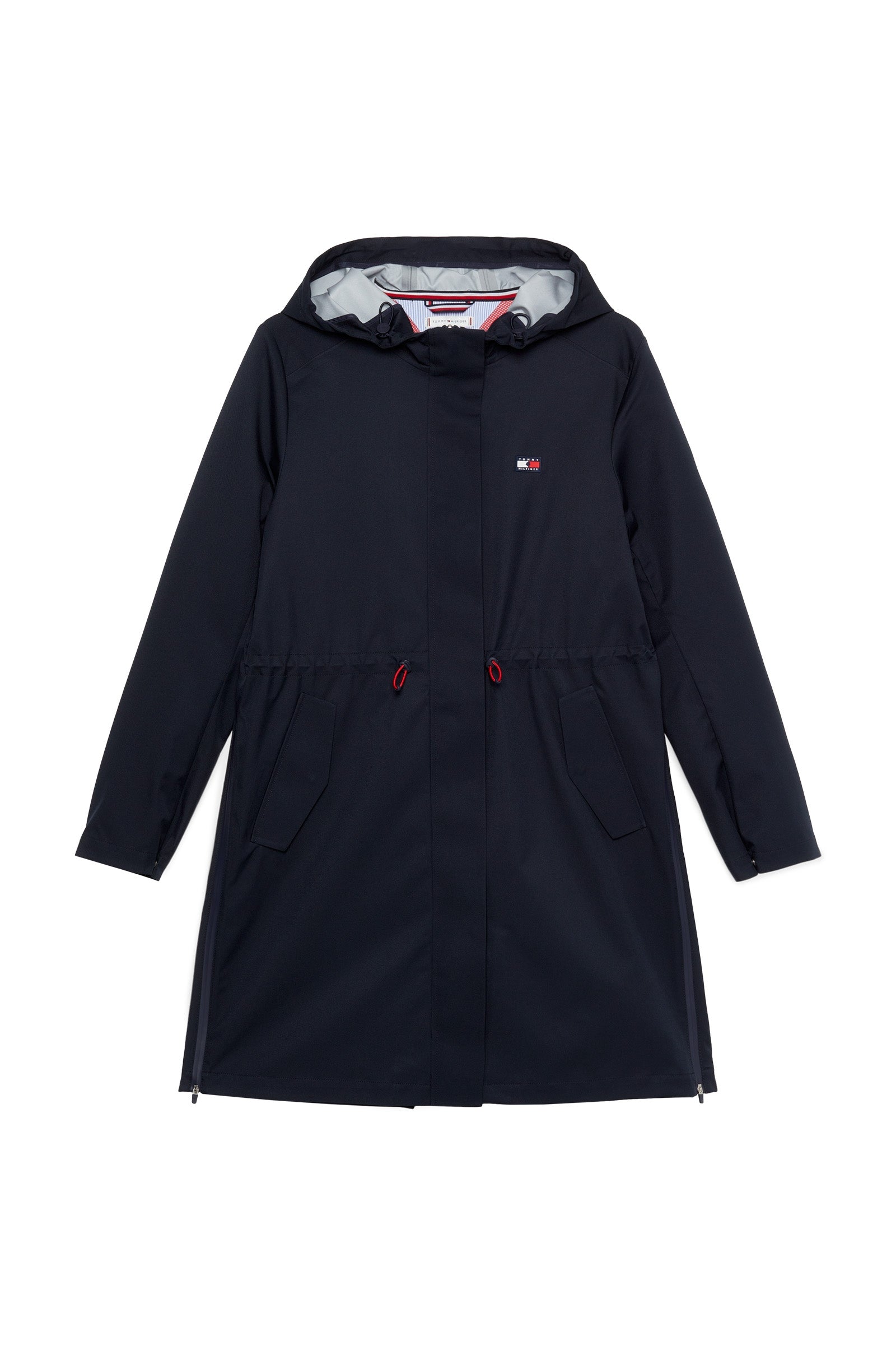 Tommy Hilfiger Equestrian Długi płaszcz przeciwdeszczowy Washington Odzież jeździecka damska