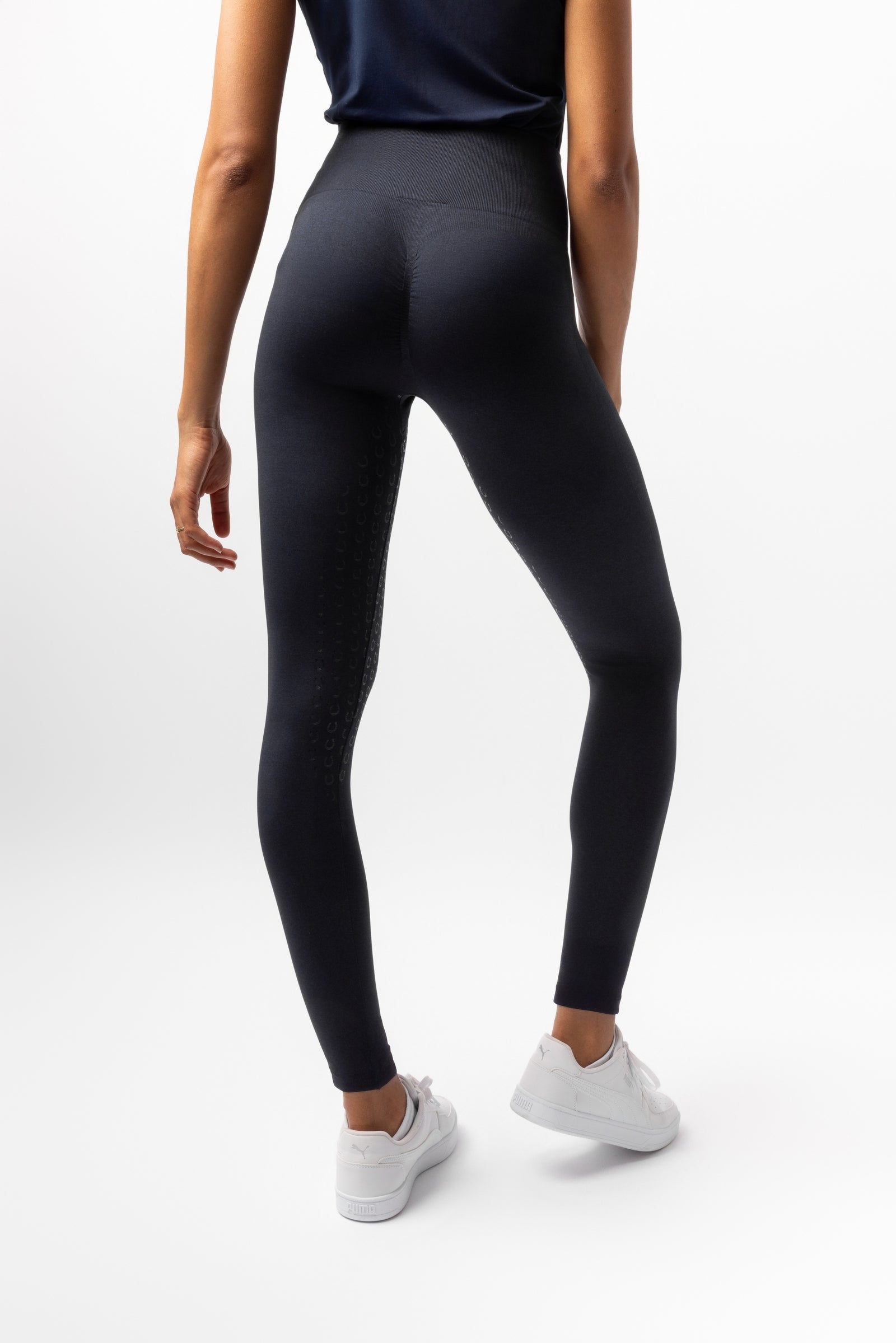 Horze Nessa Bezszwowe Pełnoprzyczepne Scrunch Rajstopy Womens Breeches