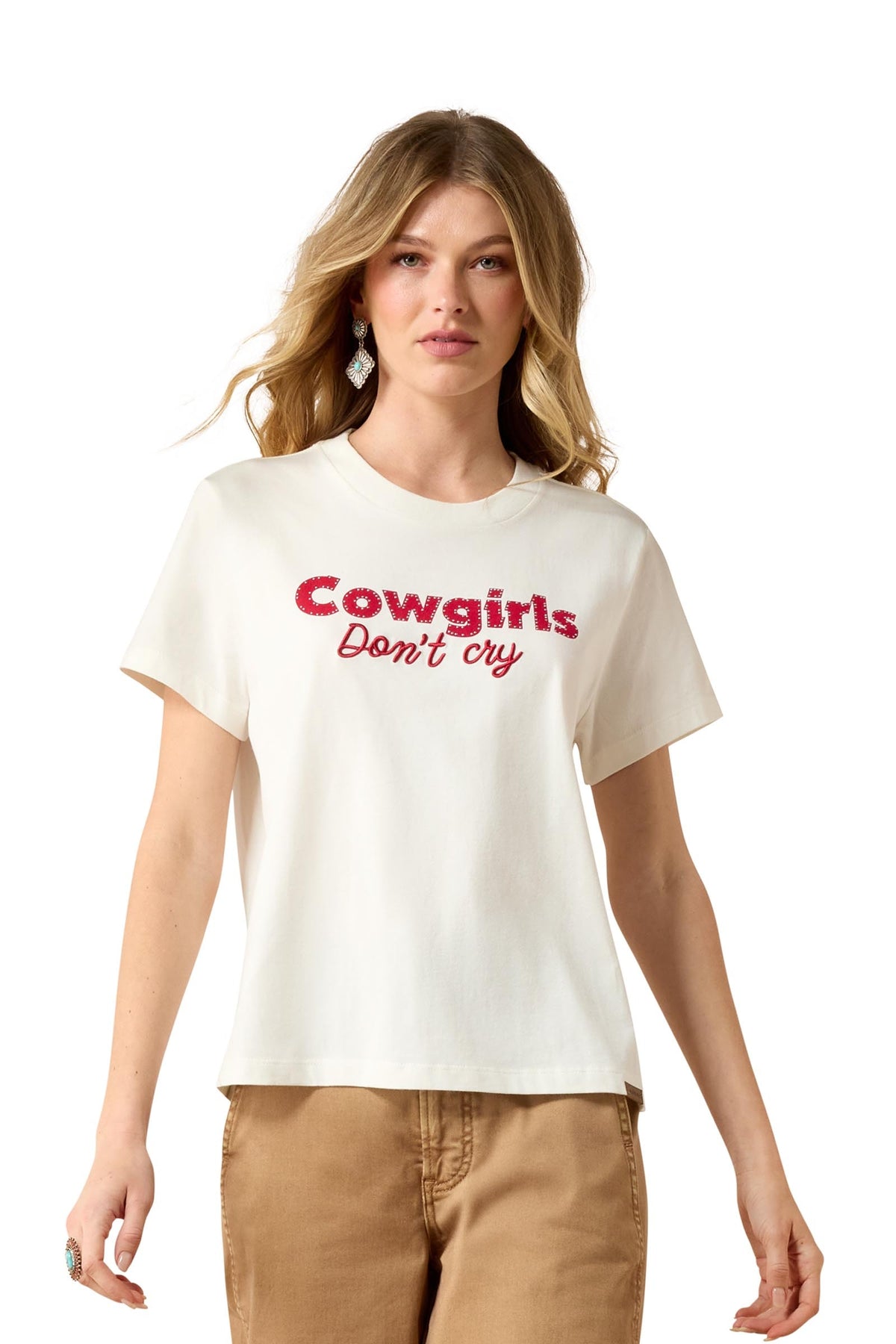 Ariat Damska koszulka Cowgirls Don't Cry Odzież jeździecka damska