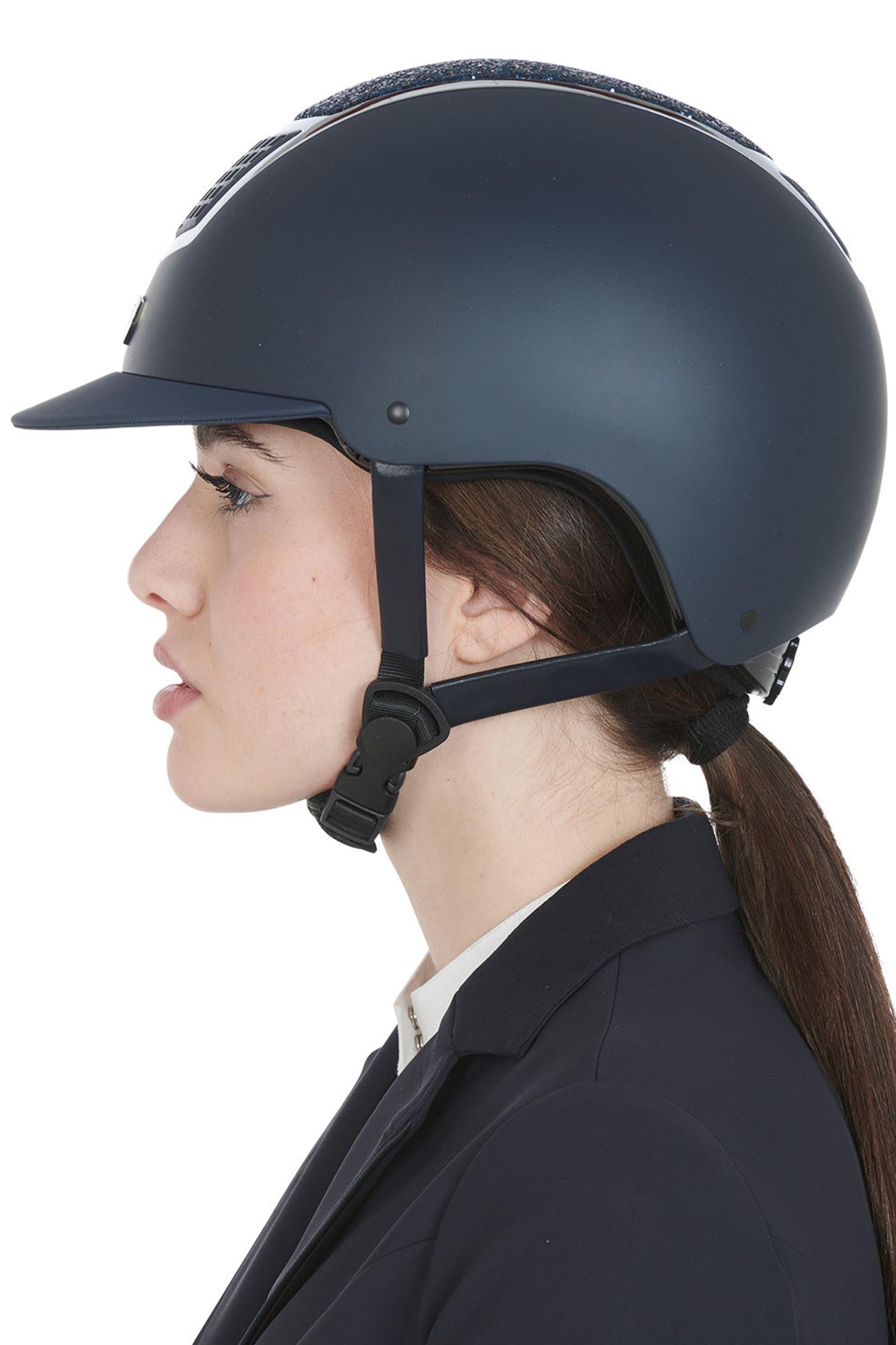 Equestro Helmet With Rhinestones En 1384-2023 Homologation Safety Equipment