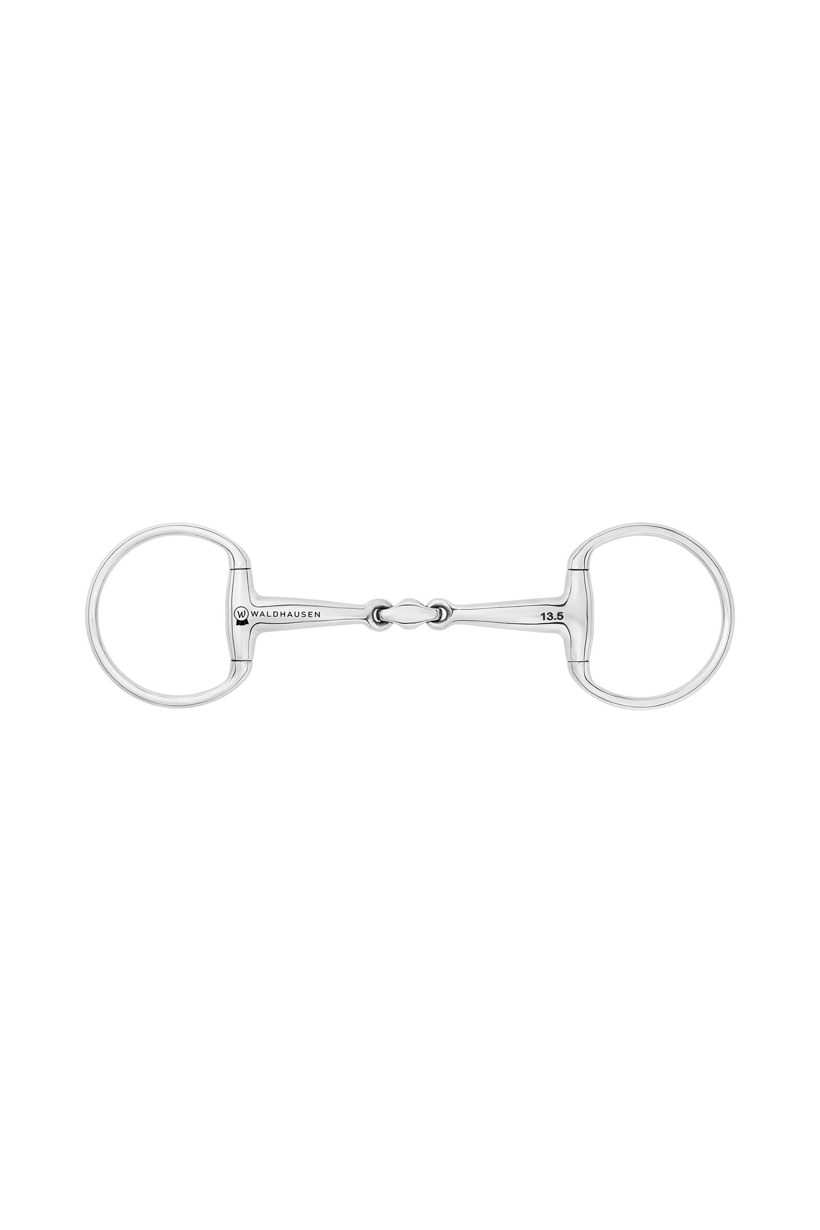 Waldhausen Eggbuttbit Anatomical, Double Jt., Stainless St., 14 mm Horse Bits