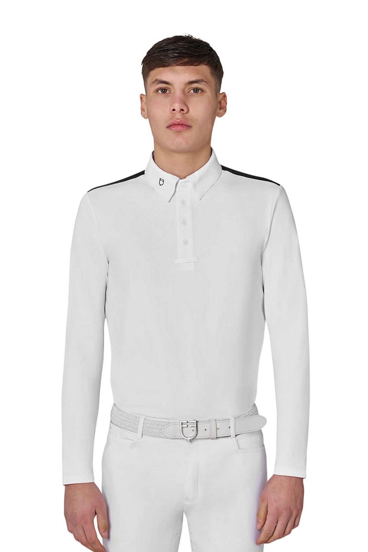 Equestro Men's Long-Sleeved Competition Polo Mens Riding Clothing