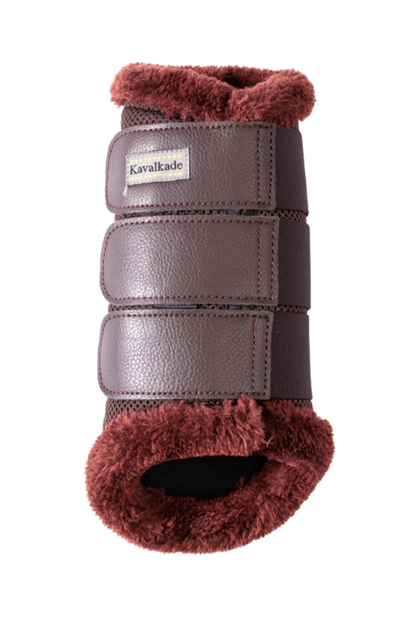 Kavalkade Anatomic Mesh Tendon Boots With Faux Fur Leg Protection & Hoof Protection for Horses