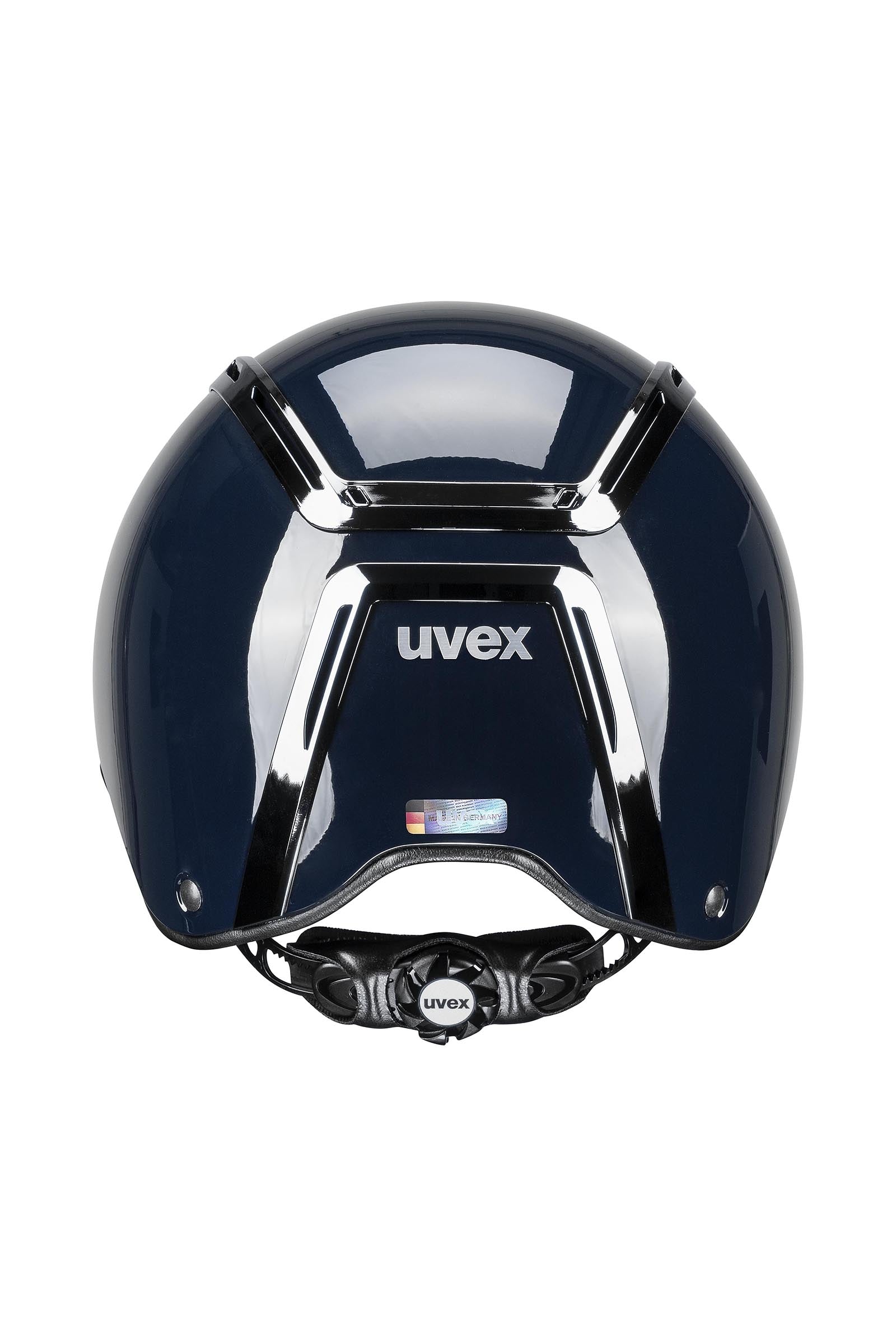 Uvex Exxeed Shiny Chrome Riding Helmet Safety Equipment