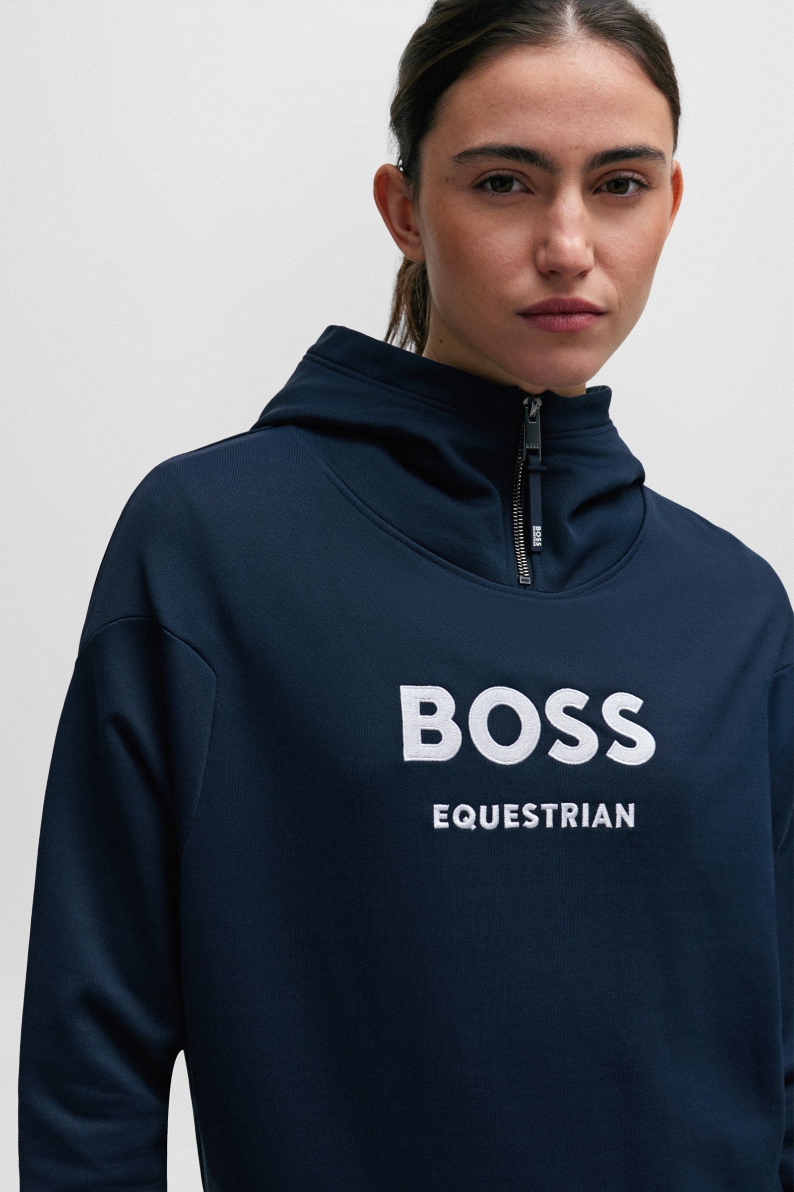Boss Faye Logo Zip Hoodie Women’s Riding Clothing