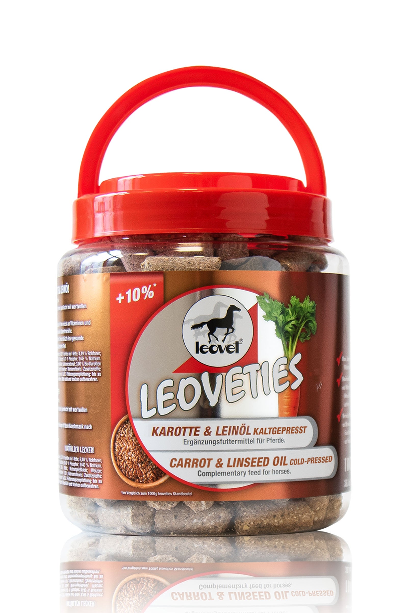 Leovet Leoveties marchew & nasiona lnu tłoczone na zimno, 1,1 kg Horse Feed & Nutrition