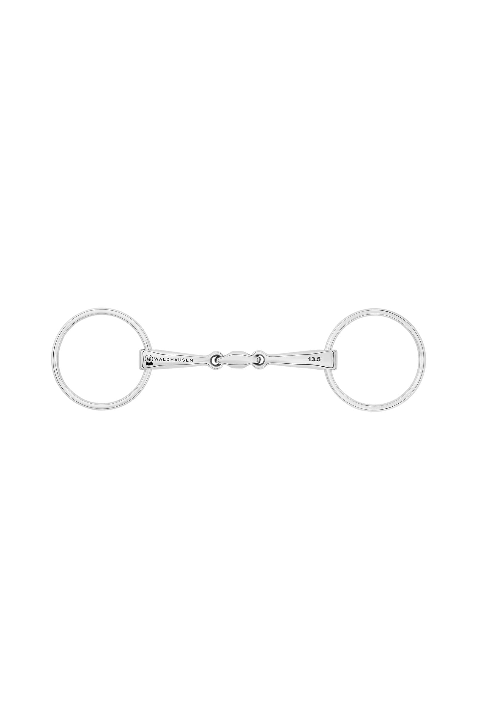 Waldhausen Snaffle Bit Lock Up, Double Jt., Stainless St., 14 mm Horse Bits