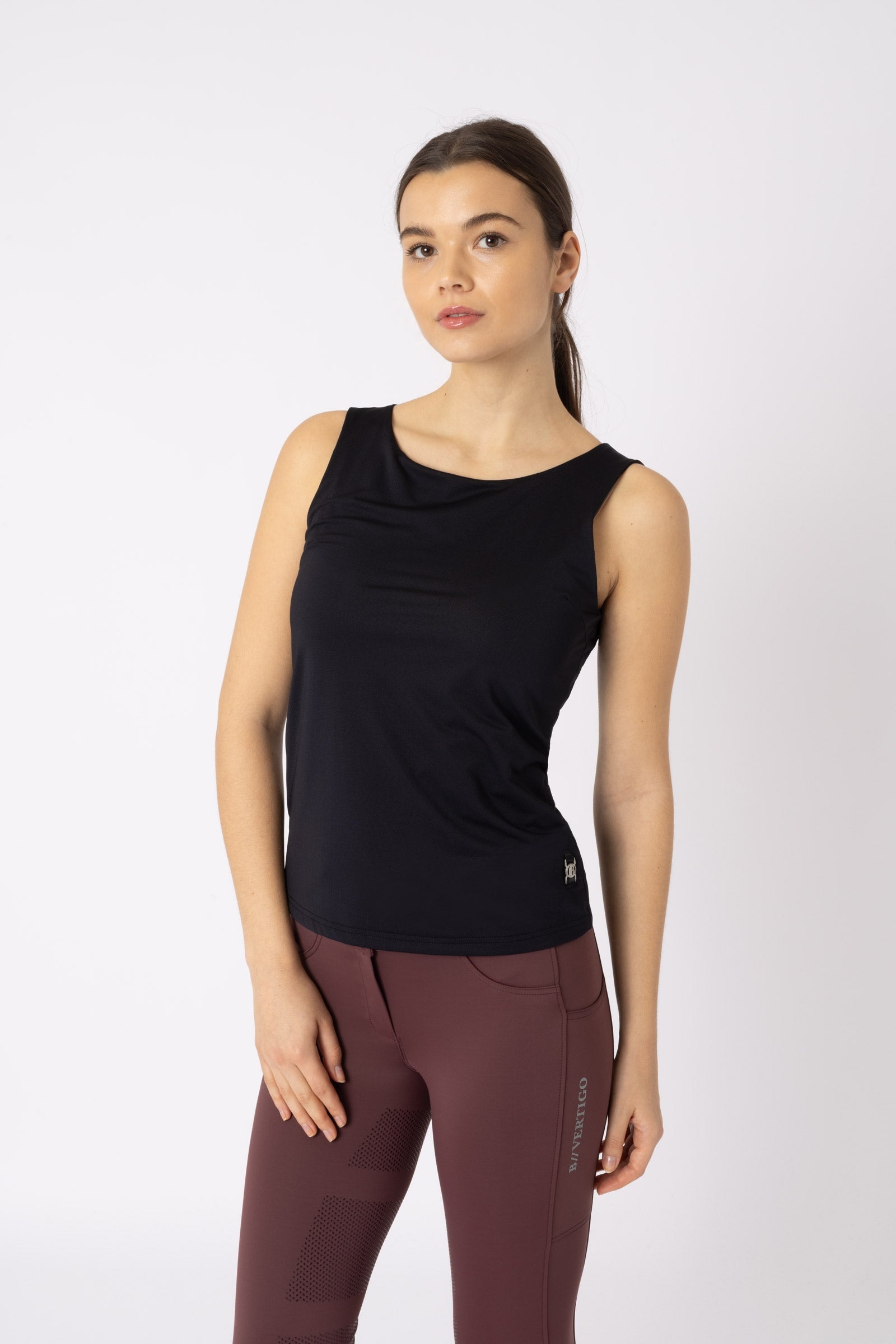 B Vertigo Damski techniczny top treningowy Adalyn Odzież jeździecka damska