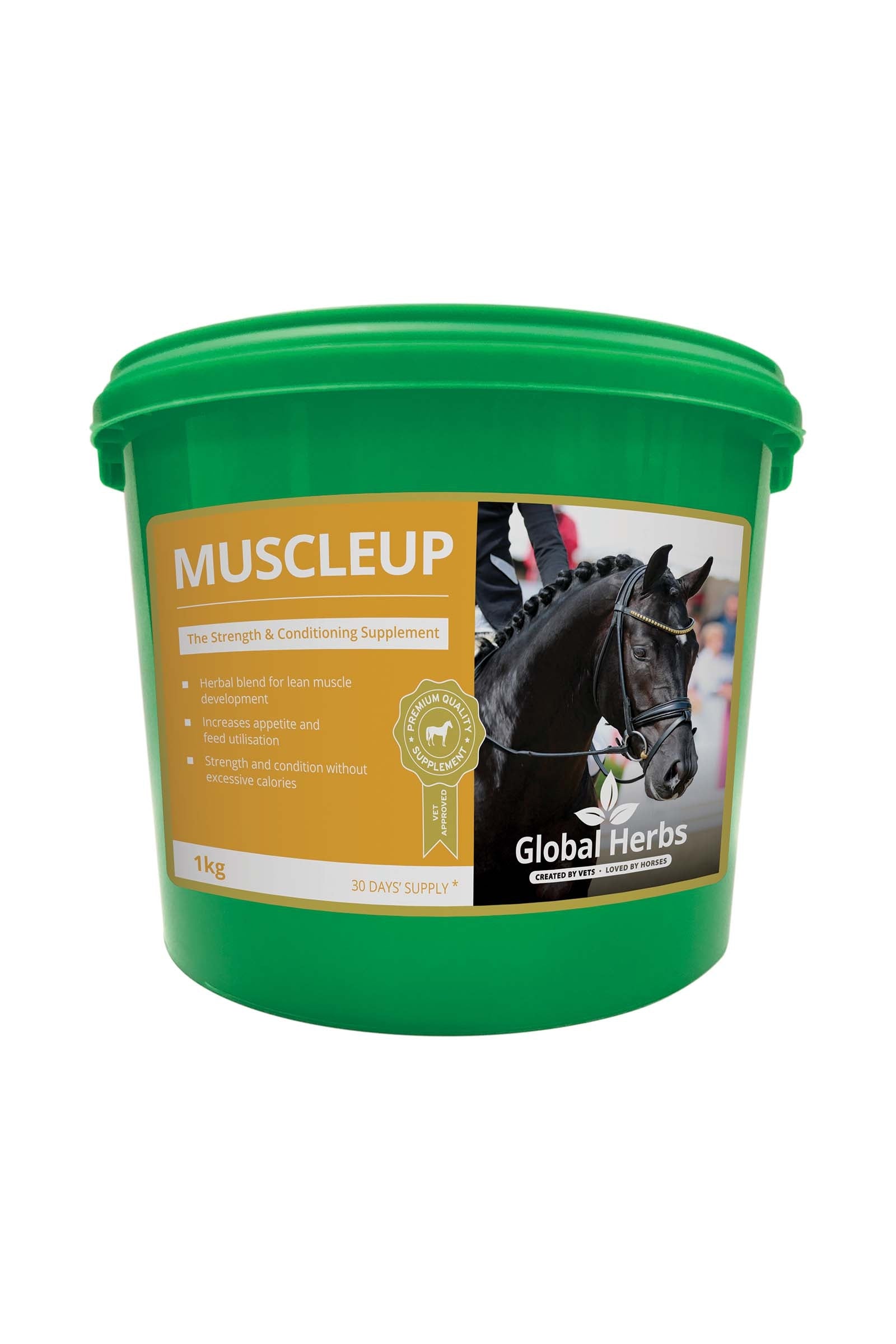 Global Herbs Muscle Up, Mięśnie, 1kg Horse Feed & Nutrition
