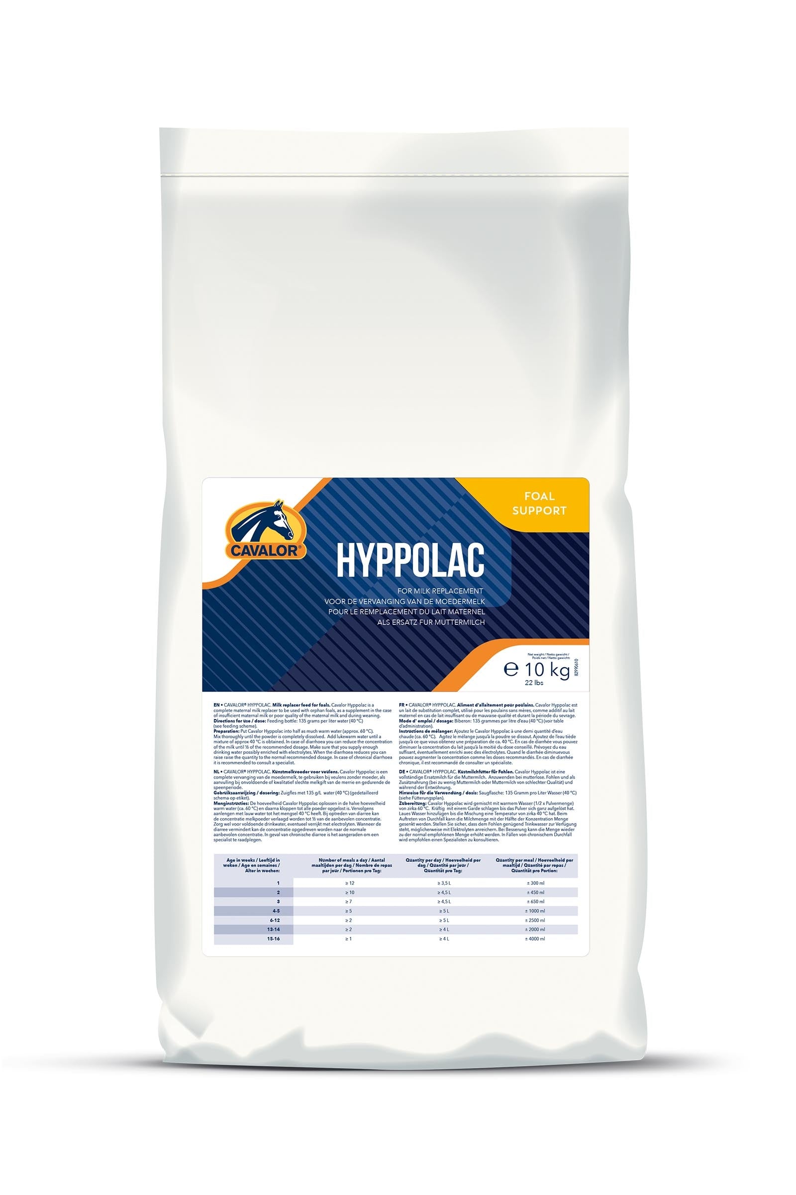 Cavalor Preparat w proszku dla żrebiąt Hyppolac, 10kg Horse Feed & Nutrition