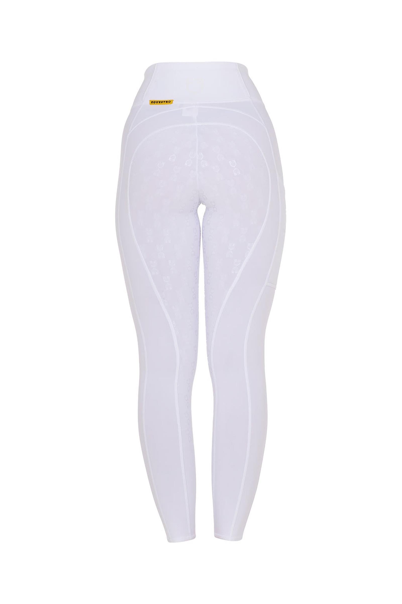 Equestro Girls' Slim Fit Full Grip Leggings With Logo Kids Apparel