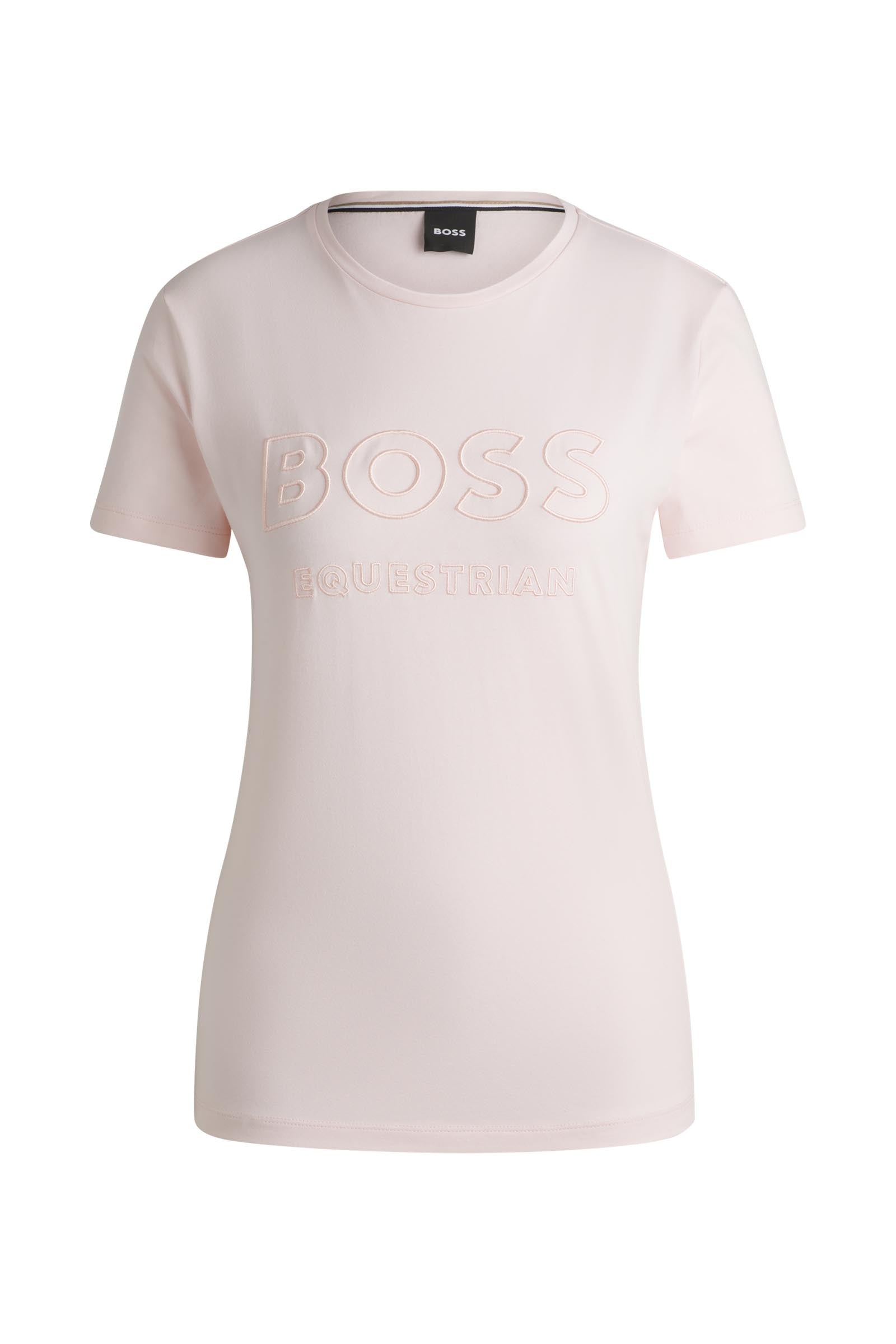 BOSS Equestrian Boss Maya damski T-shirt z haftem Odzież jeździecka damska